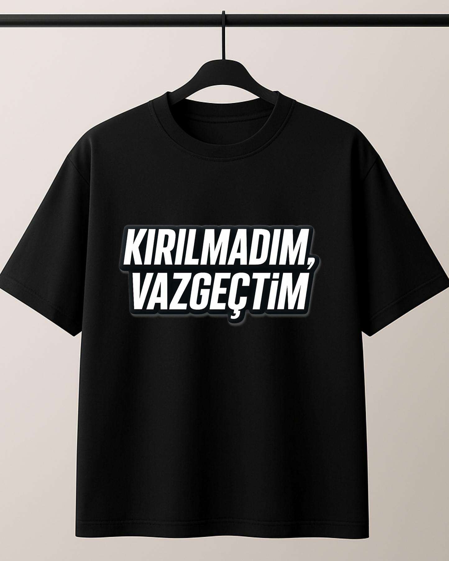 ASSEMA Kırılmadım Vazgeçtim Baskılı T-shirt