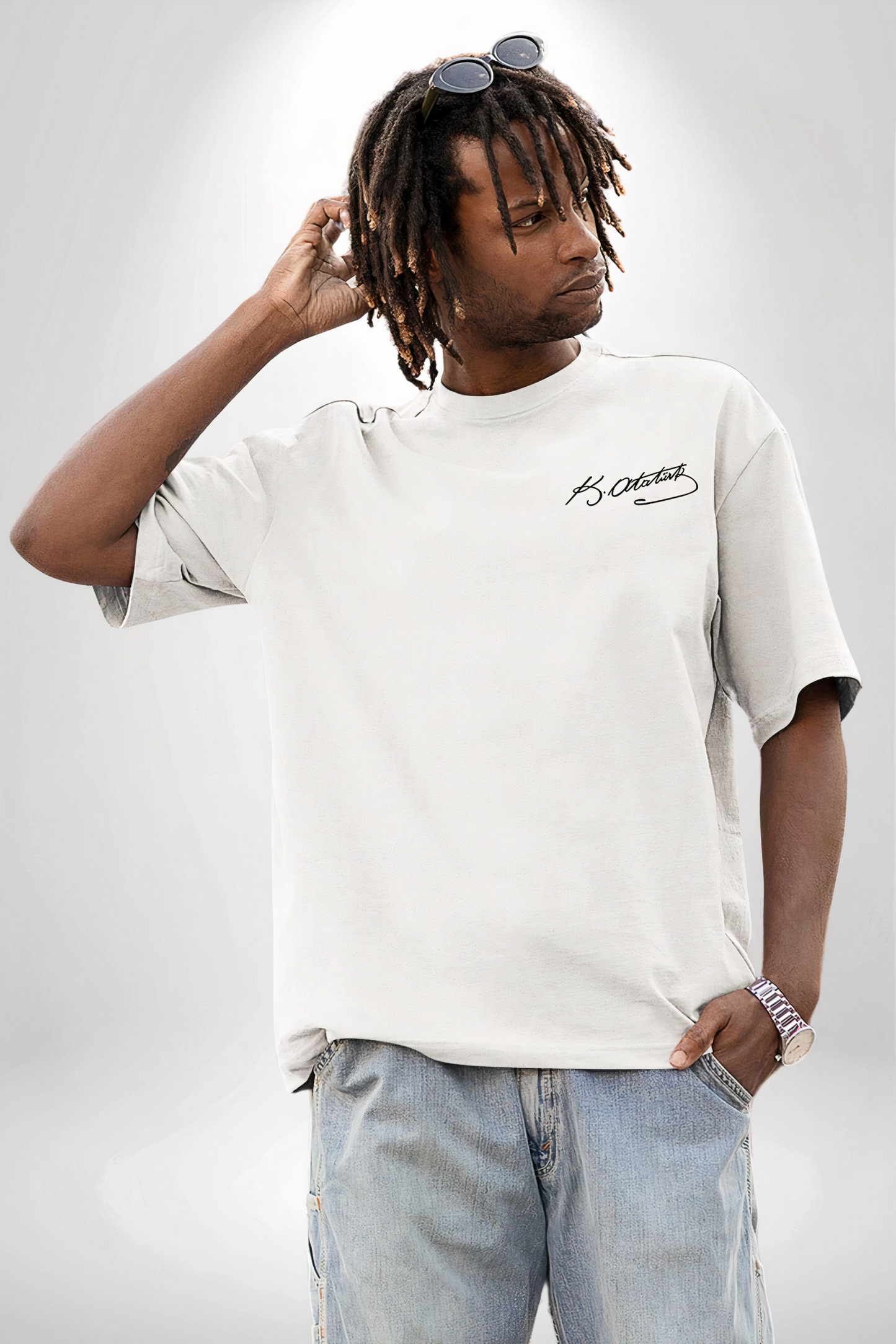 ASSEMA 30 Ağustos Baskılı T-shirt - Beyaz