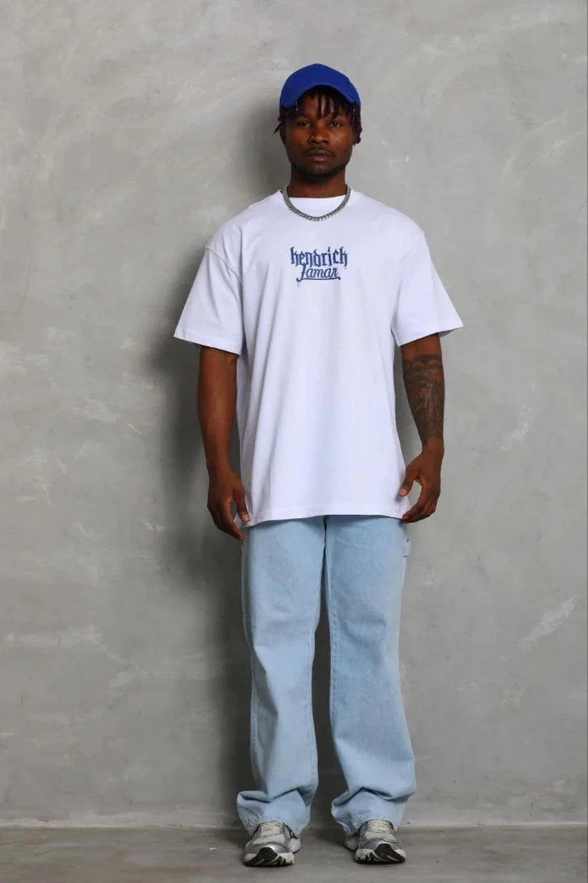 ASSEMA Erkek Baskılı T-Shirt Kısa Kol Bisiklet Yaka Regular Fit Rahat Kalıp Günlük Tişört - Beyaz