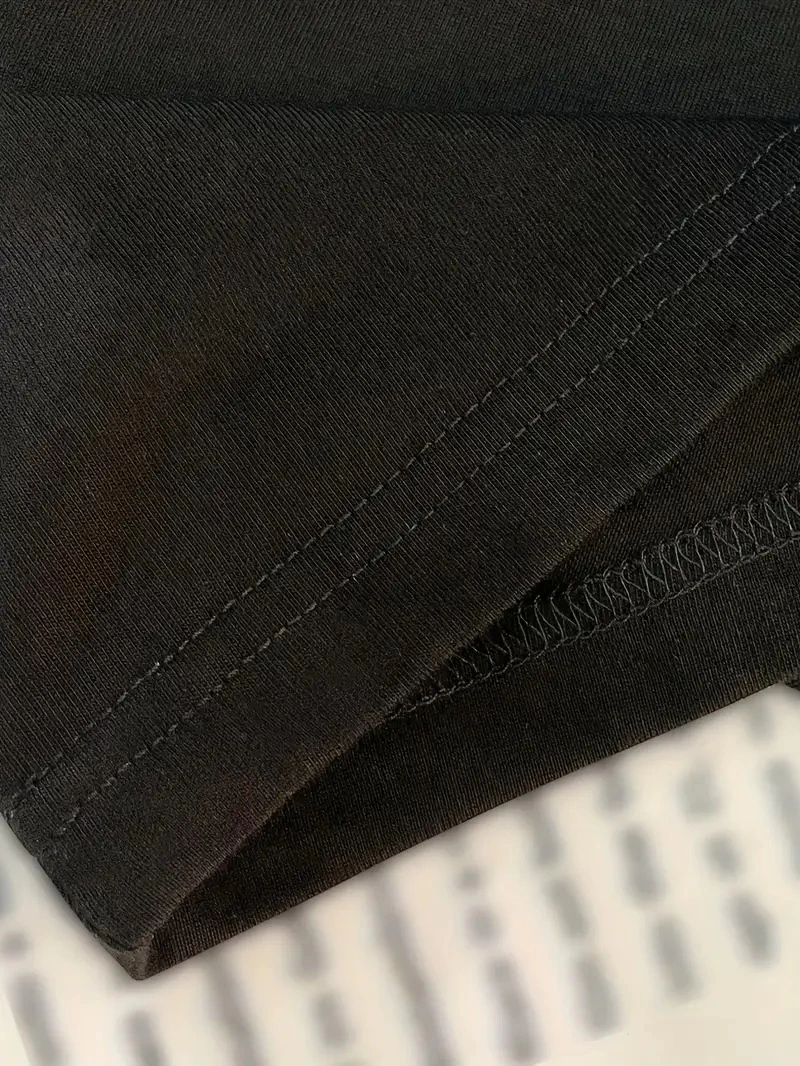 ASSEMA Kadın Newtro Baskılı Oversize Bisiklet Yaka T-shirt - Siyah