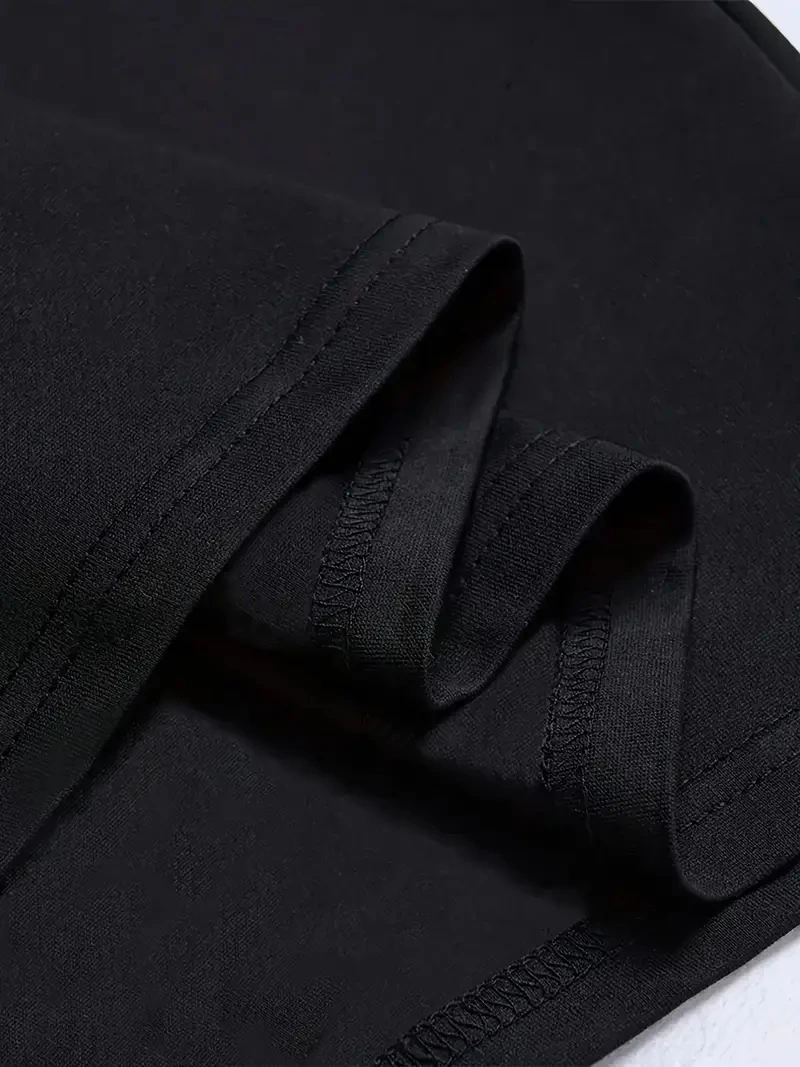 ASSEMA Erkek LB Baskılı Bisiklet Yaka Yazlık T-shirt - Siyah