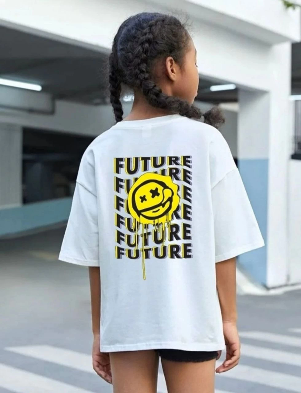 ASSEMA Çocuk Unisex Baskılı T-Shirt - Beyaz