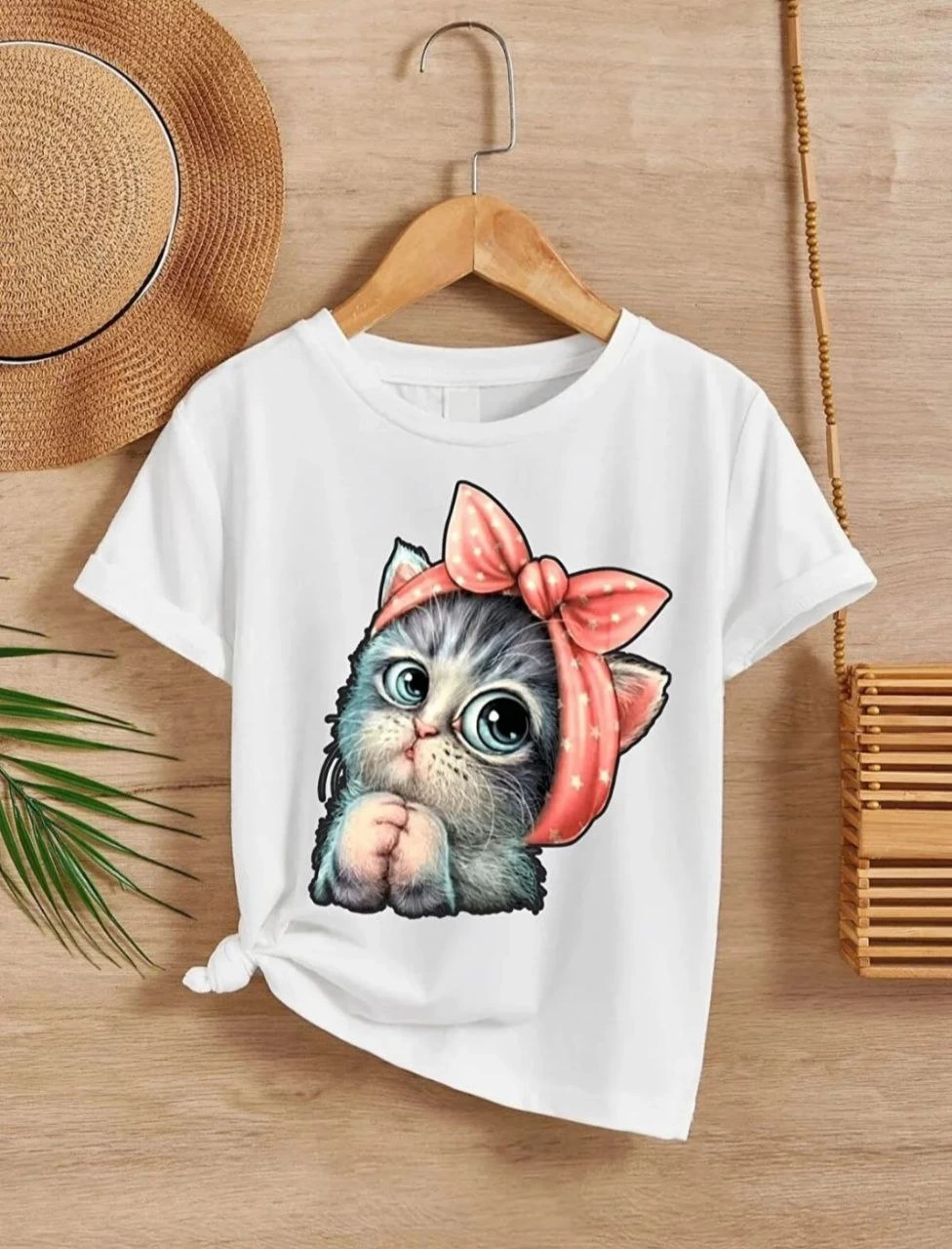 ASSEMA Çocuk Unisex Baskılı T-Shirt - Beyaz
