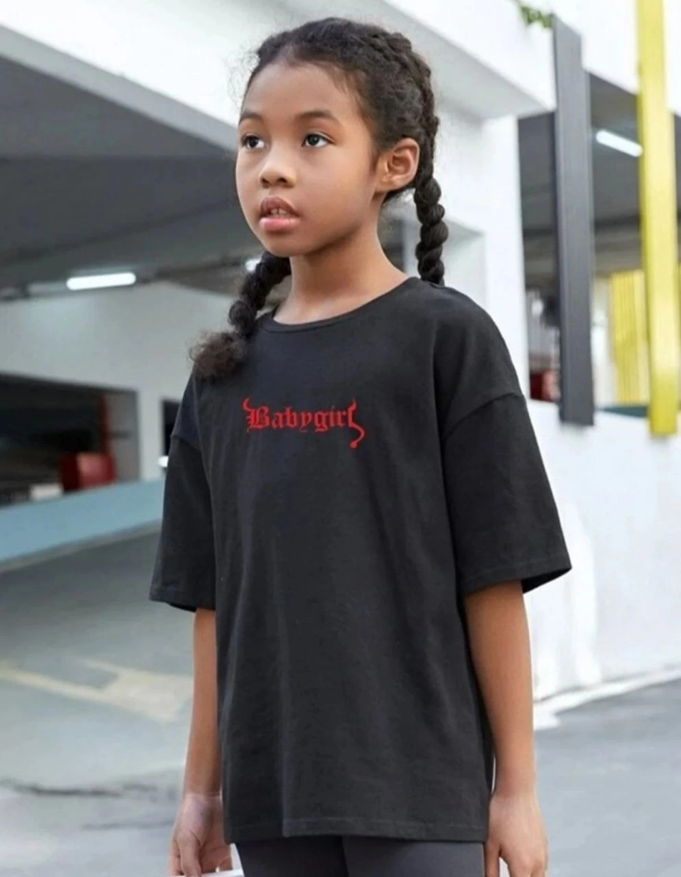 ASSEMA Çocuk Unisex Baskılı T-Shirt - Siyah
