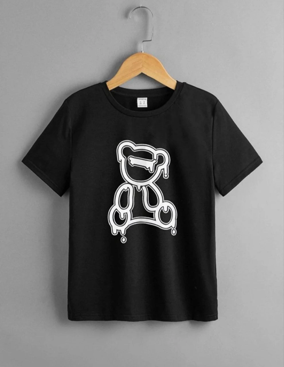 ASSEMA Çocuk Unisex Baskılı T-Shirt - Siyah