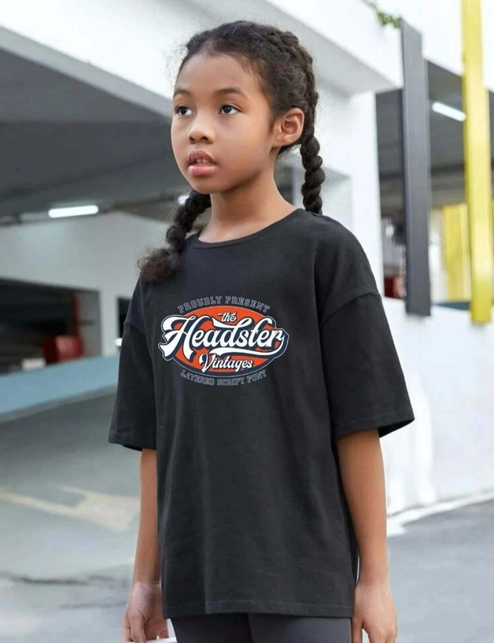 ASSEMA Çocuk Unisex Baskılı T-Shirt-Siyah