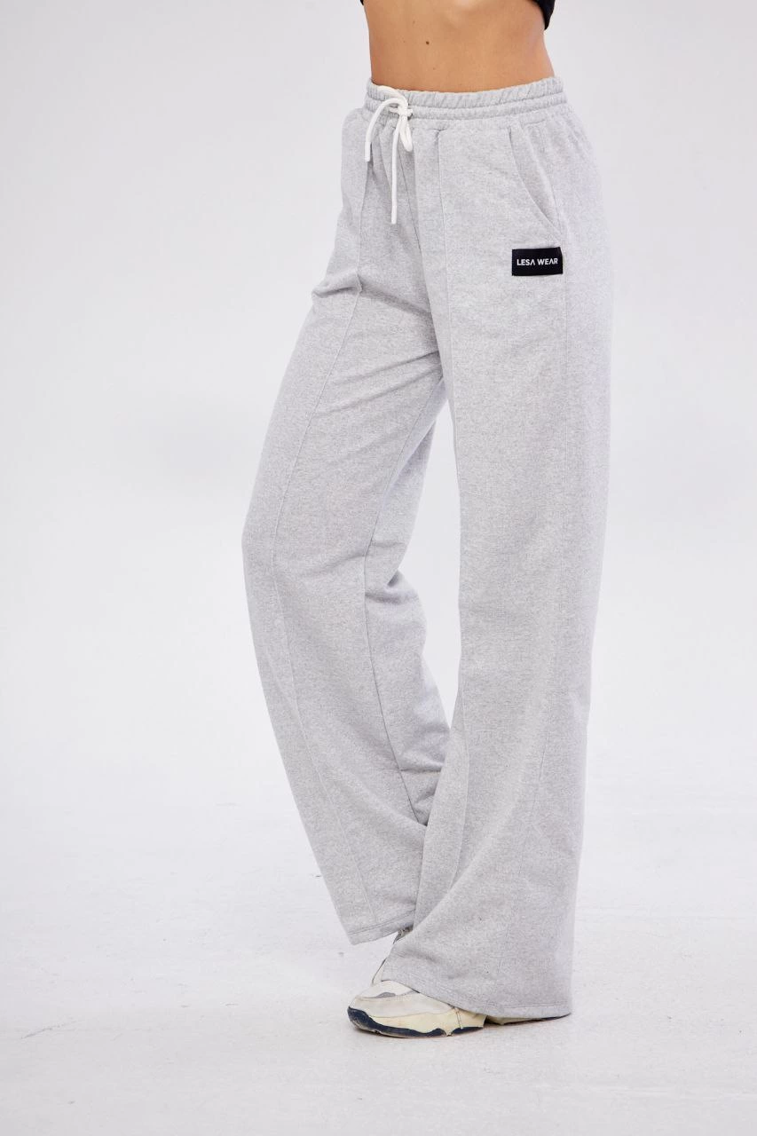 ASSEMA İki iplik Bol Paça Eşofman Pantalon - Gri