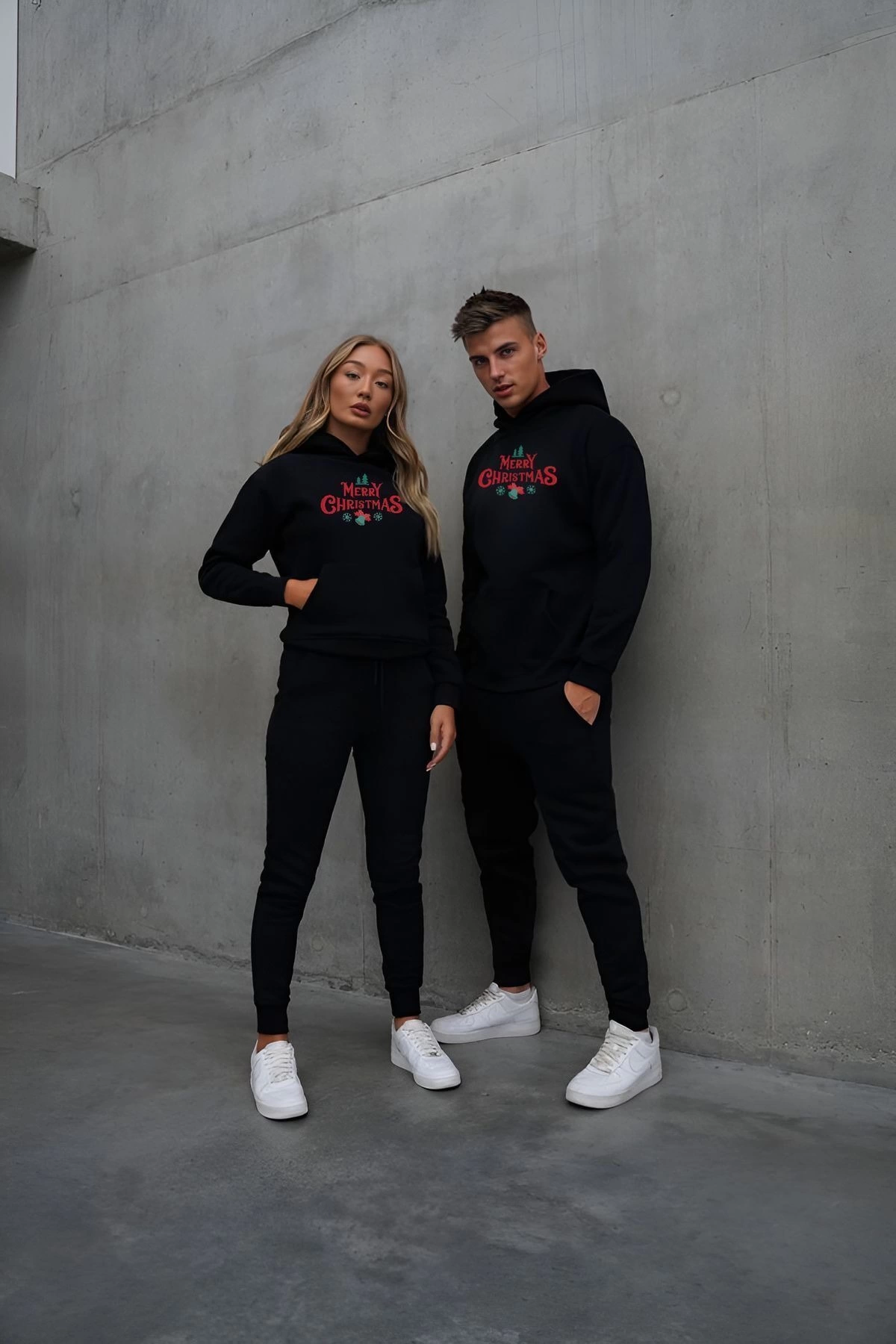 ASSEMA Merry Chrıstmas Sweatshirt & Hodie - Siyah