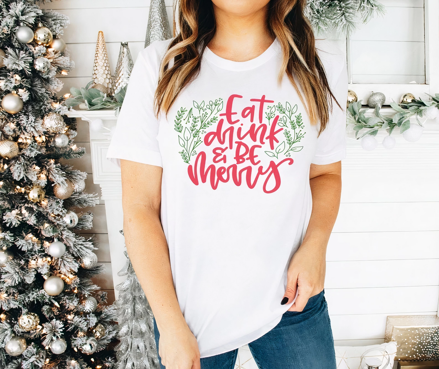 ASSEMA Noel İçin Özel Tasarım T-shirt - Beyaz