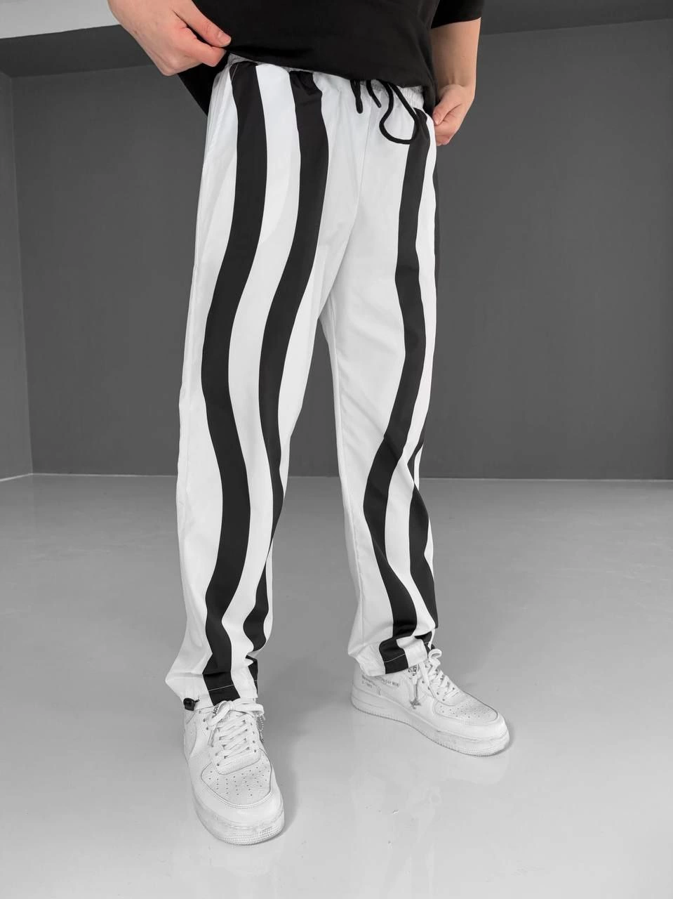 ASSEMA Erkek Paraşüt Kumaş alt Eşofman pantalon - Beyaz