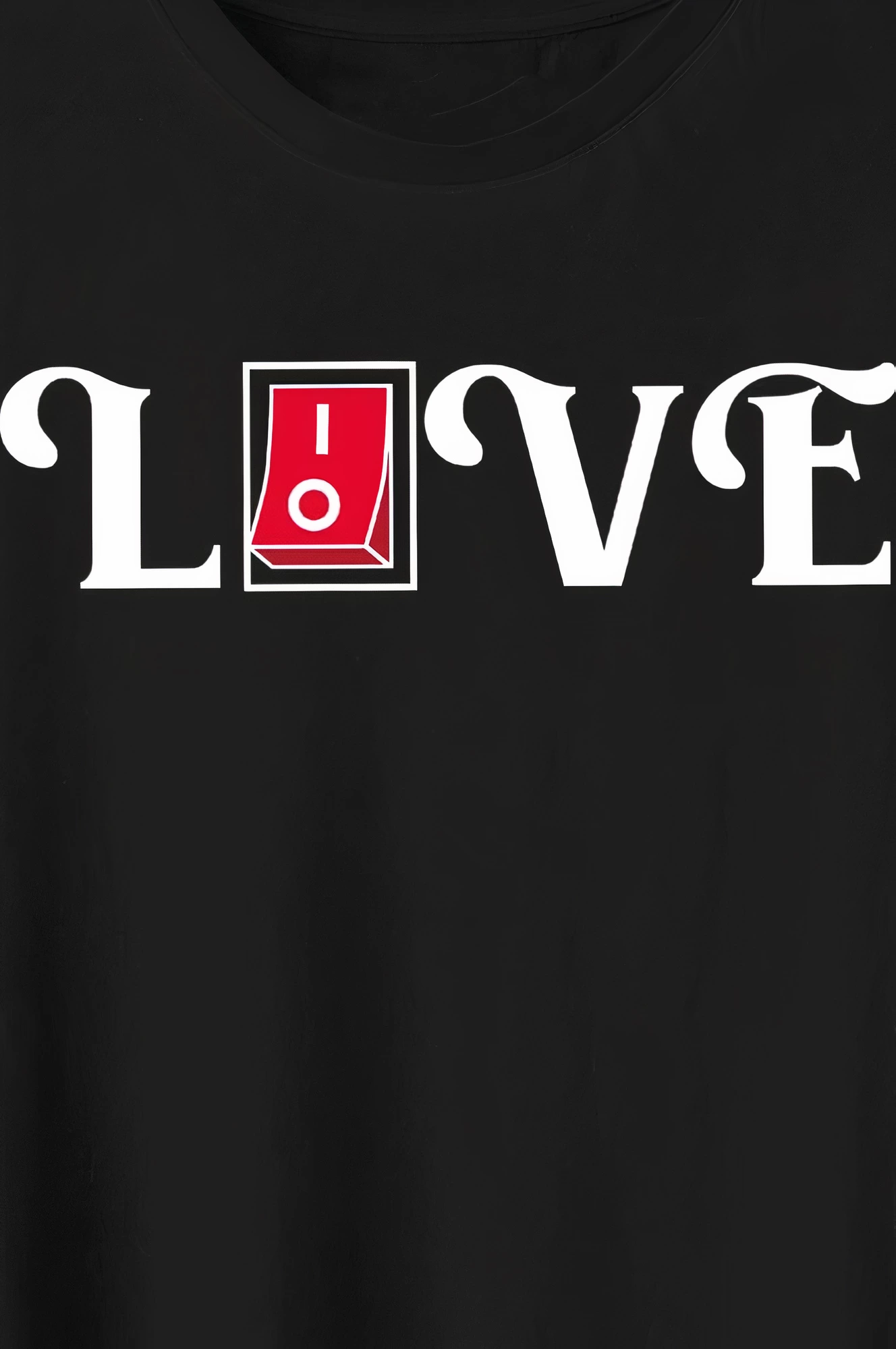 ASSEMA Sevgililer Günü İçin Özel Tasarım Love Baskılı T-shirt - Siyah