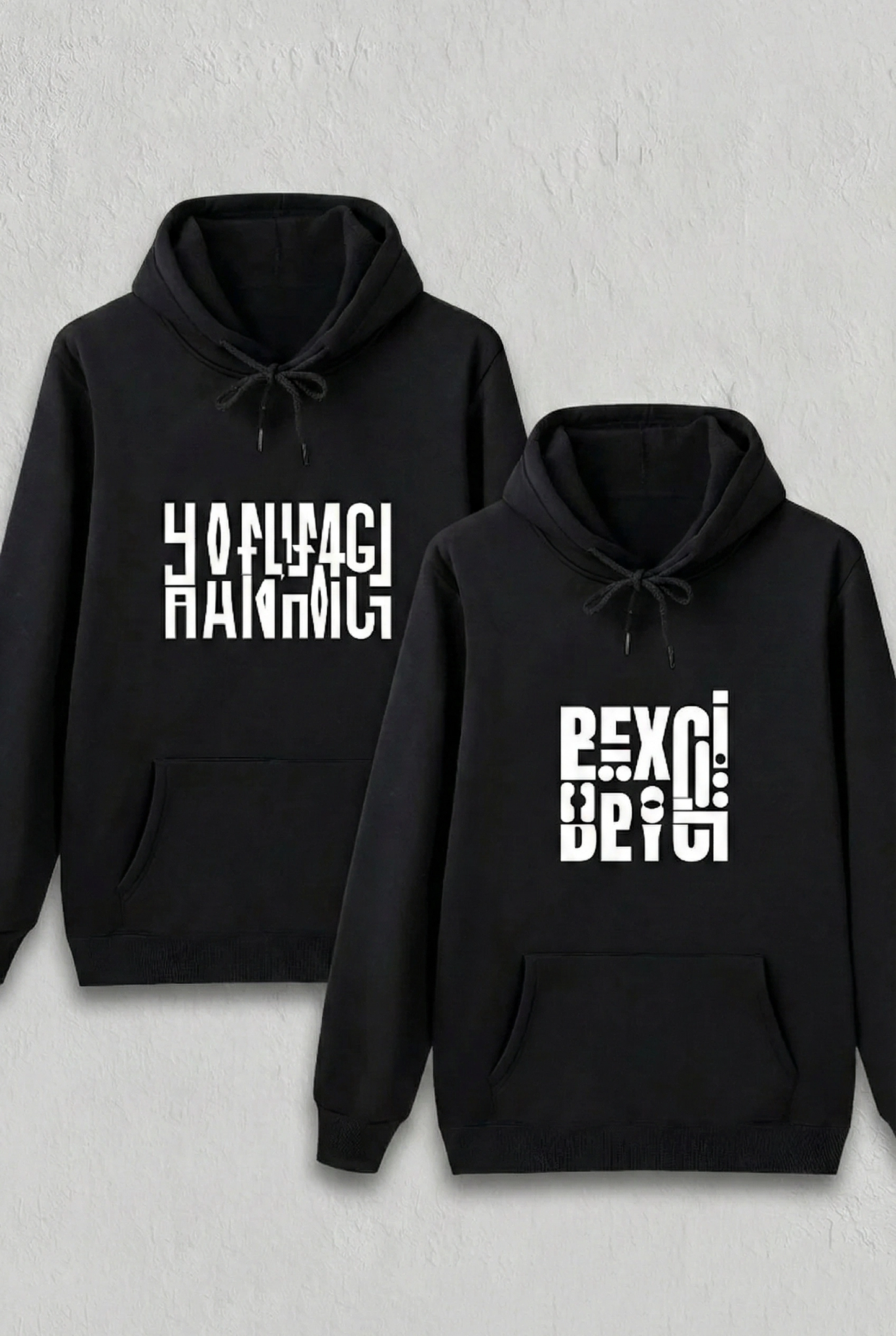 Sevgililer Günü Beyci Hediye Baskılı Oversize Kapüşonlu Sweatshirt - Siyah