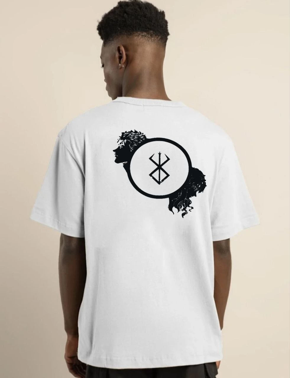 ASSEMA Erkek Baskılı T-Shirt Kısa Kol Bisiklet Yaka Regular Fit Rahat Kalıp Günlük Tişört - Beyaz
