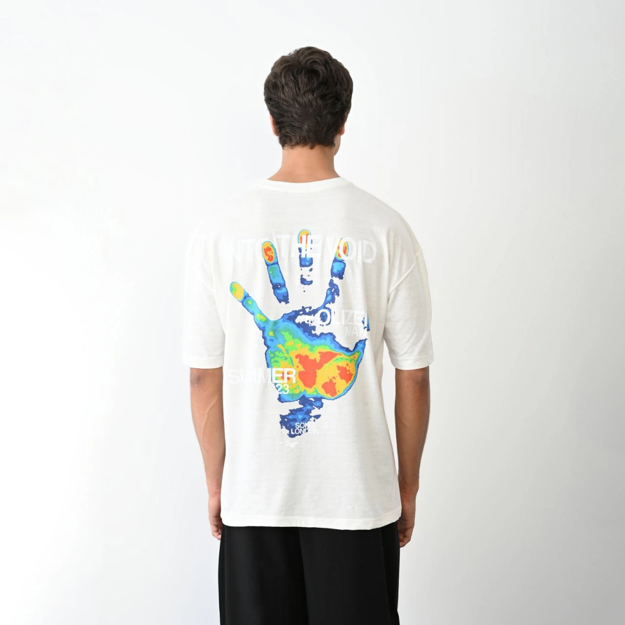 ASSEMA Erkek Baskılı T-Shirt Kısa Kol Bisiklet Yaka Regular Fit Rahat Kalıp Günlük Tişört - Beyaz