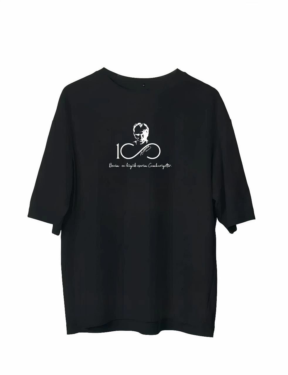 ASSEMA Erkek Baskılı T-Shirt Kısa Kol Bisiklet Yaka Regular Fit Rahat Kalıp Günlük Tişört - Siyah