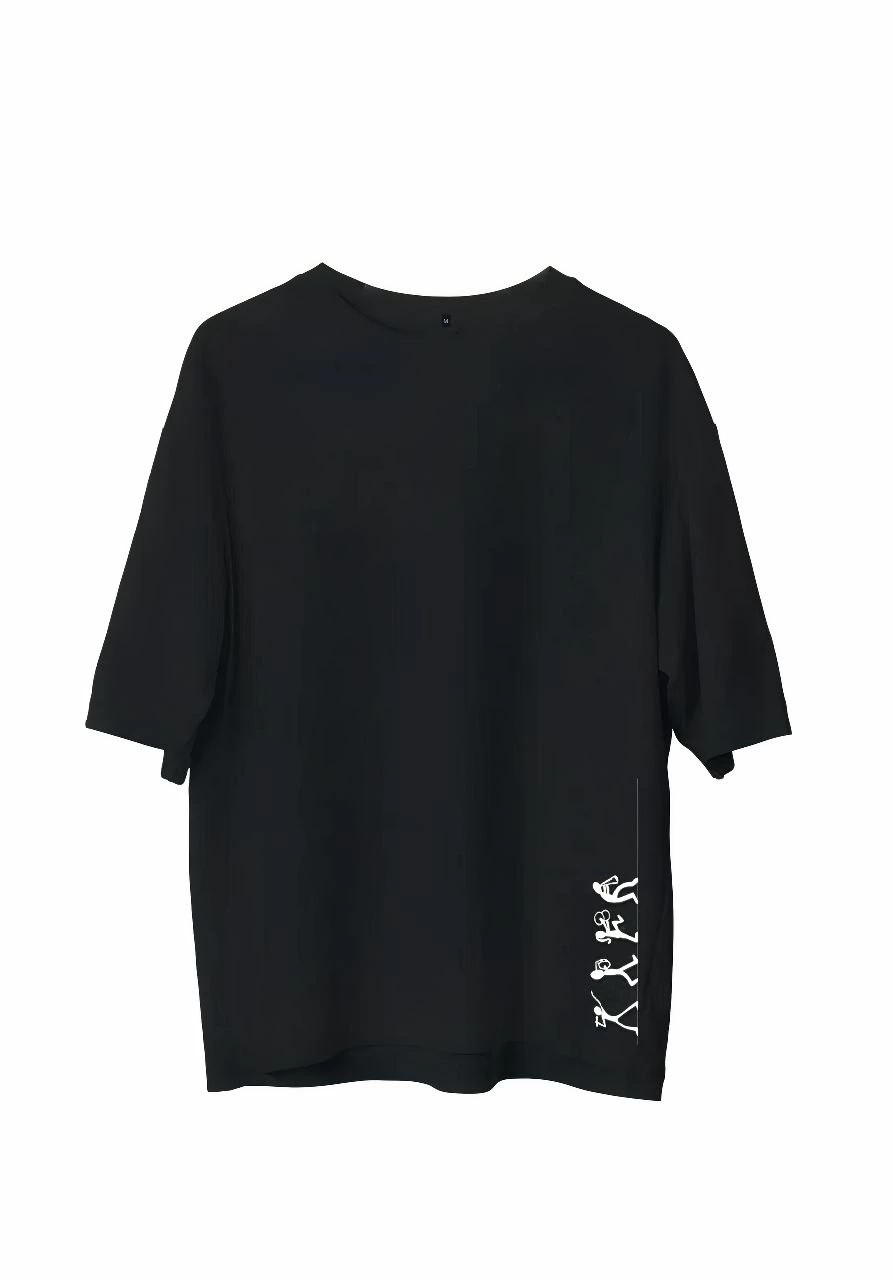ASSEMA Erkek Baskılı T-Shirt Kısa Kol Bisiklet Yaka Regular Fit Rahat Kalıp Günlük Tişört - Siyah