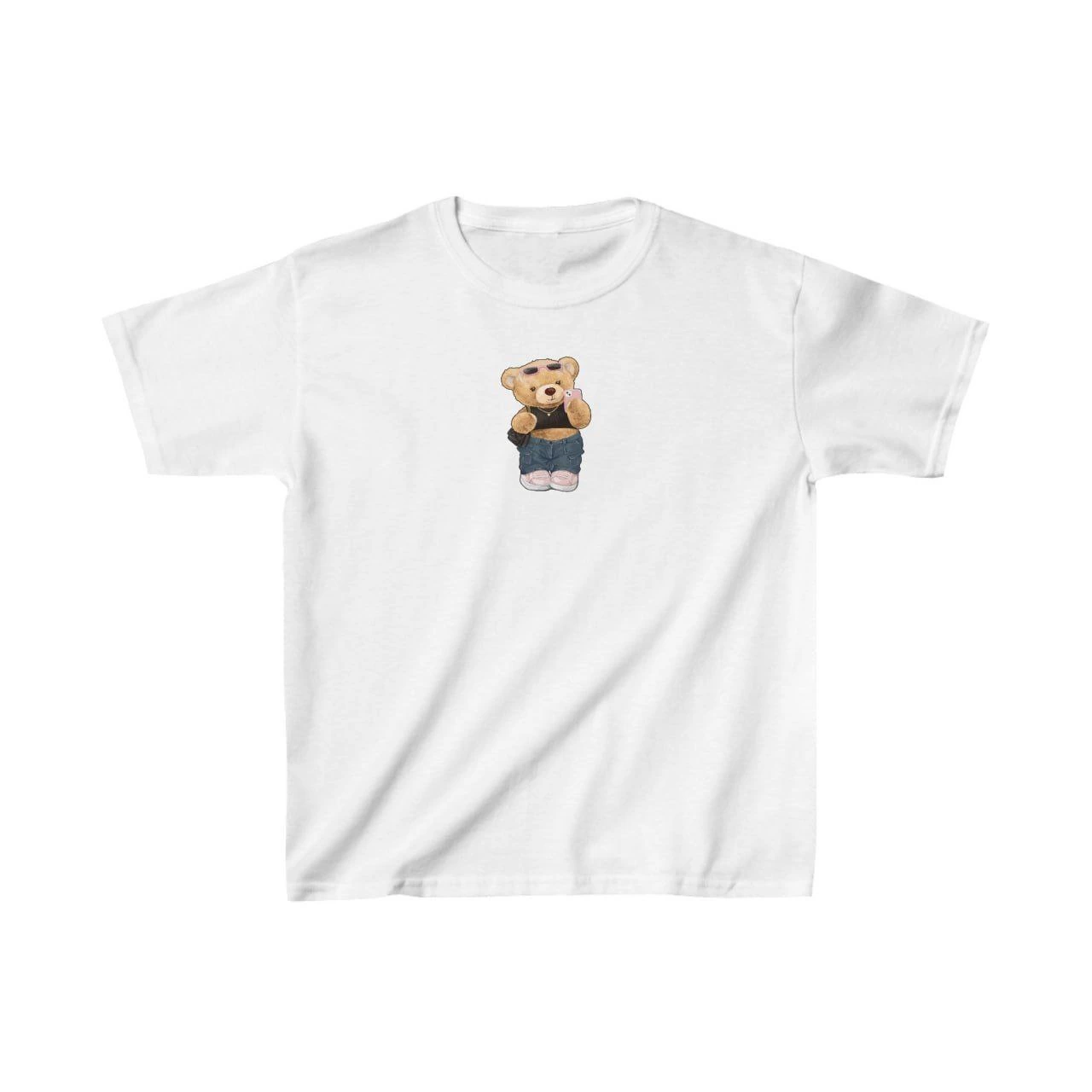 ASSEMA Unisex Çocuk Baskılı T-Shirt - Beyaz