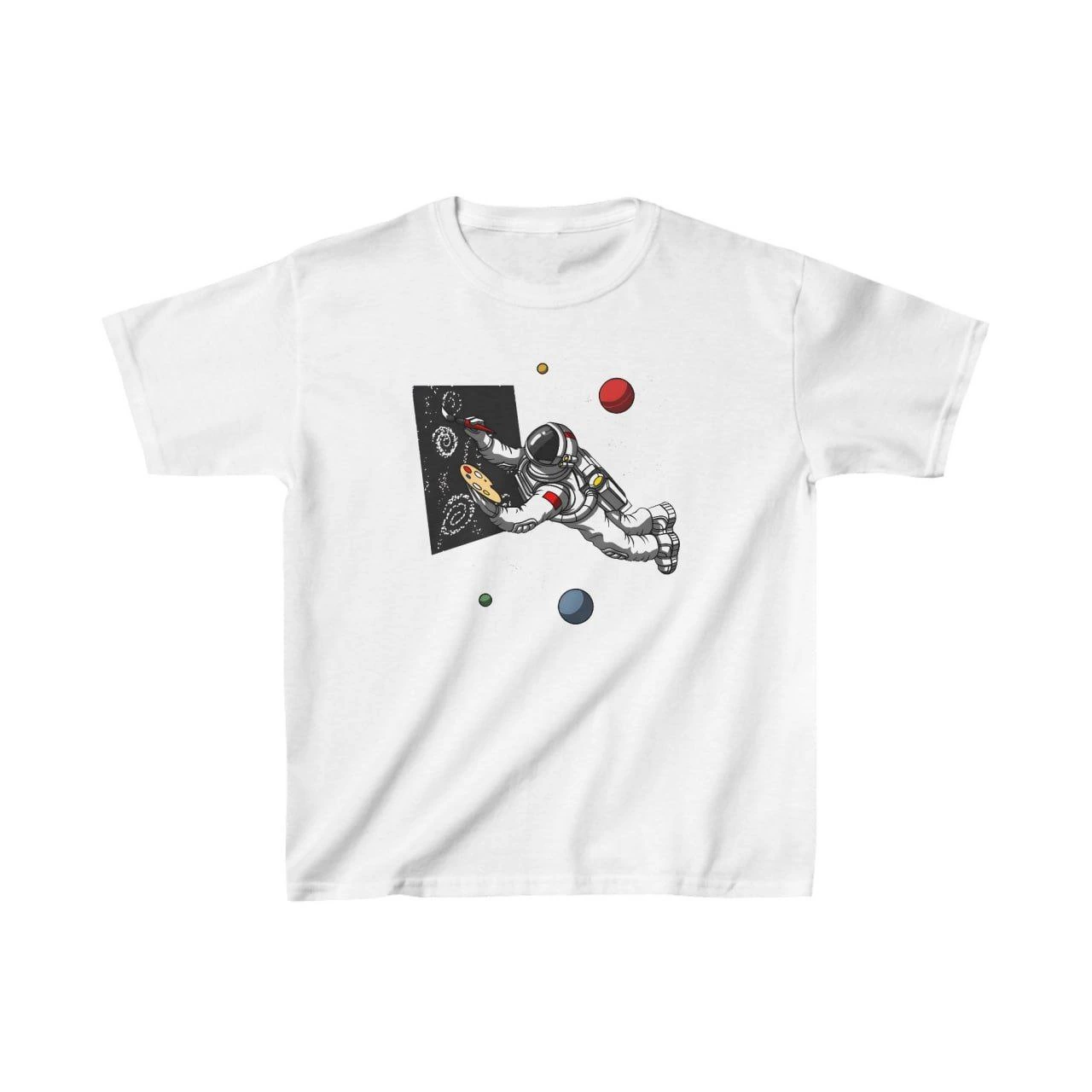 ASSEMA Unisex Çocuk Baskılı T-Shirt - Beyaz