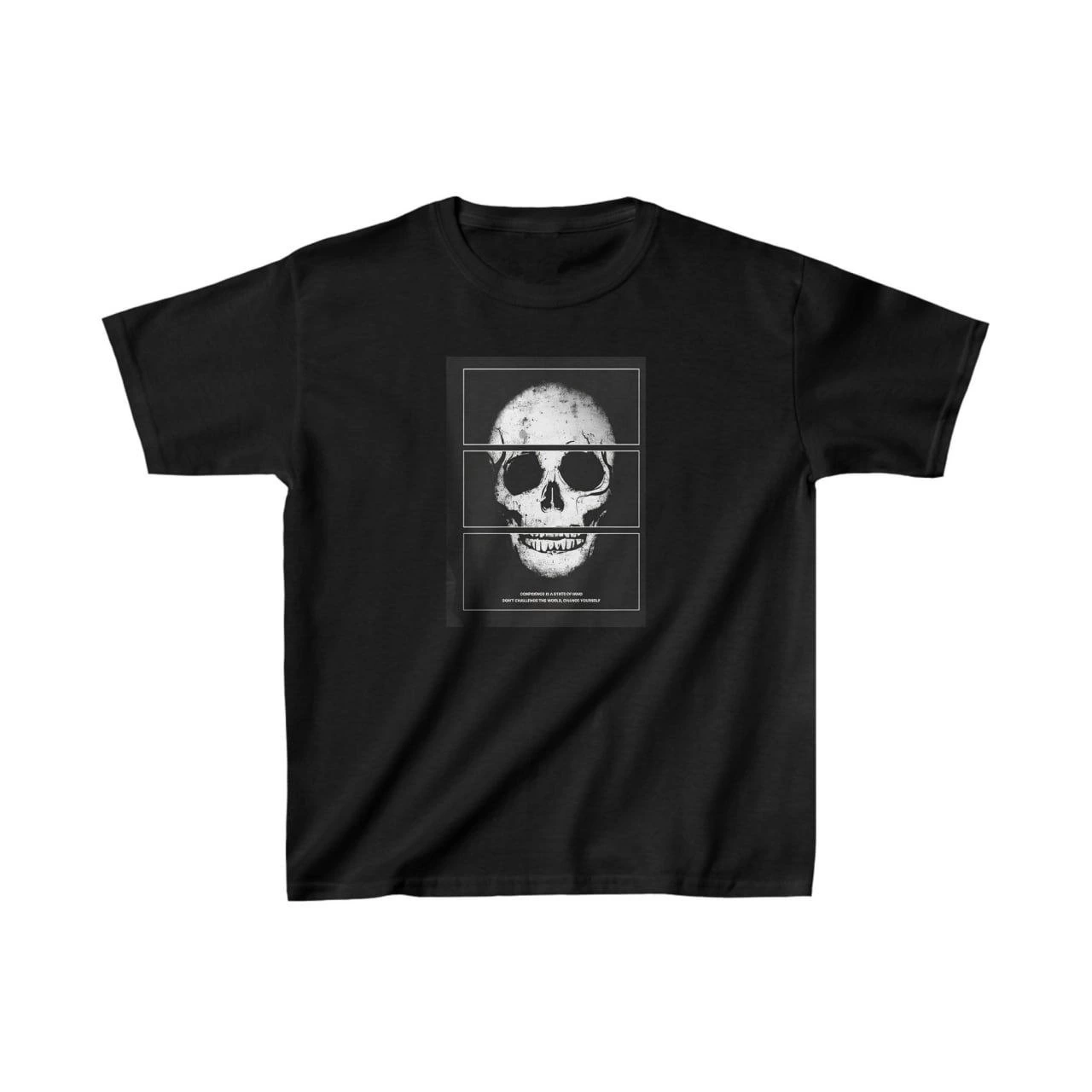 ASSEMA Unisex Çocuk Baskılı T-Shirt - Siyah