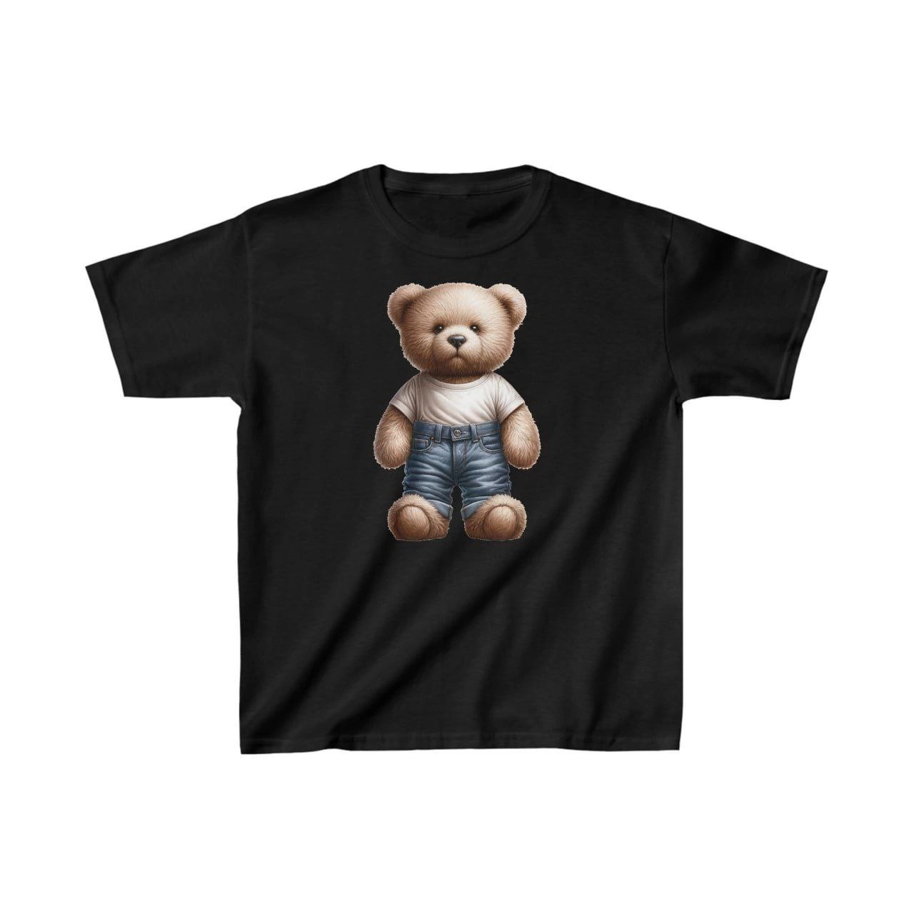 ASSEMA Unisex Çocuk Baskılı T-Shirt - Siyah
