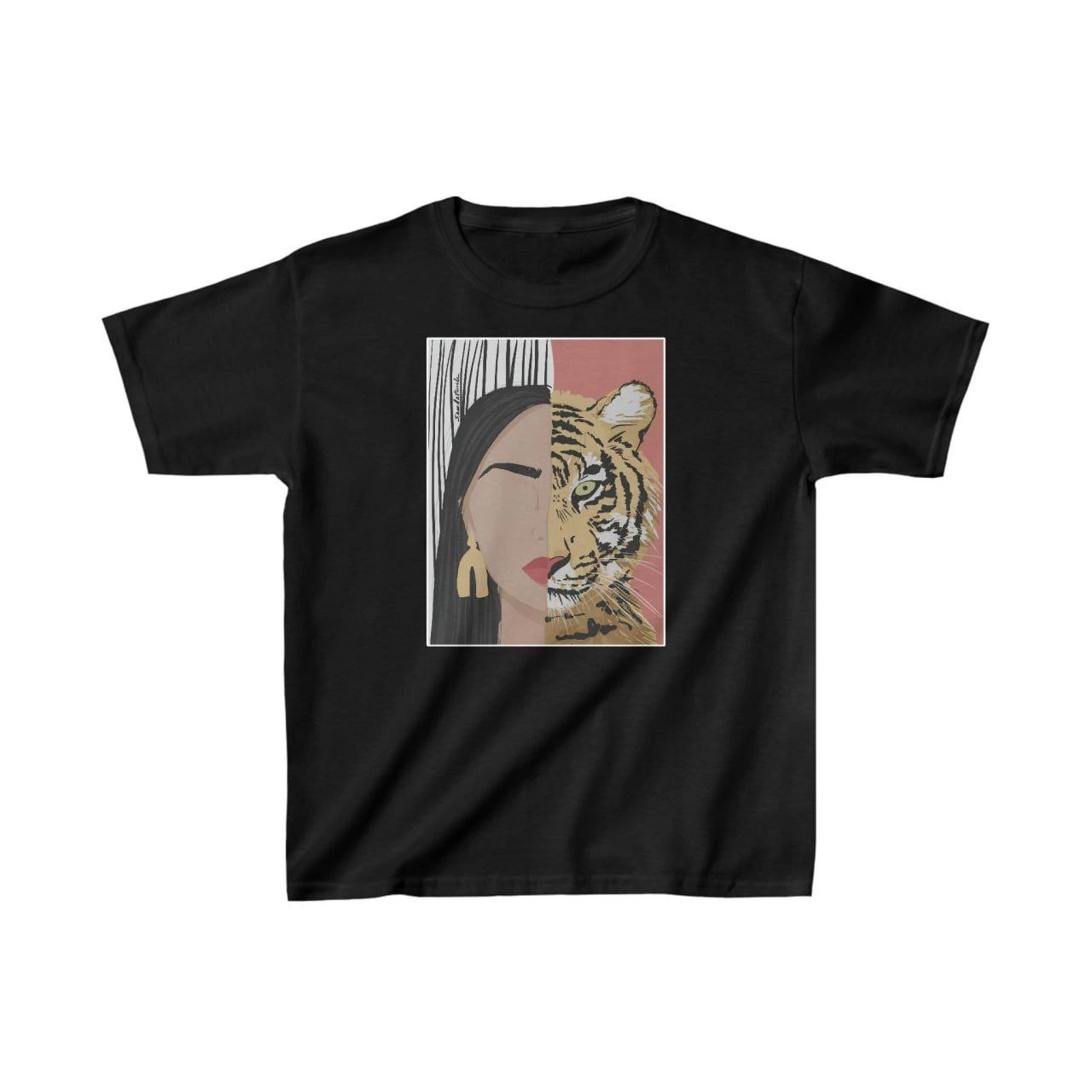 ASSEMA Unisex Çocuk Baskılı T-Shirt - Siyah