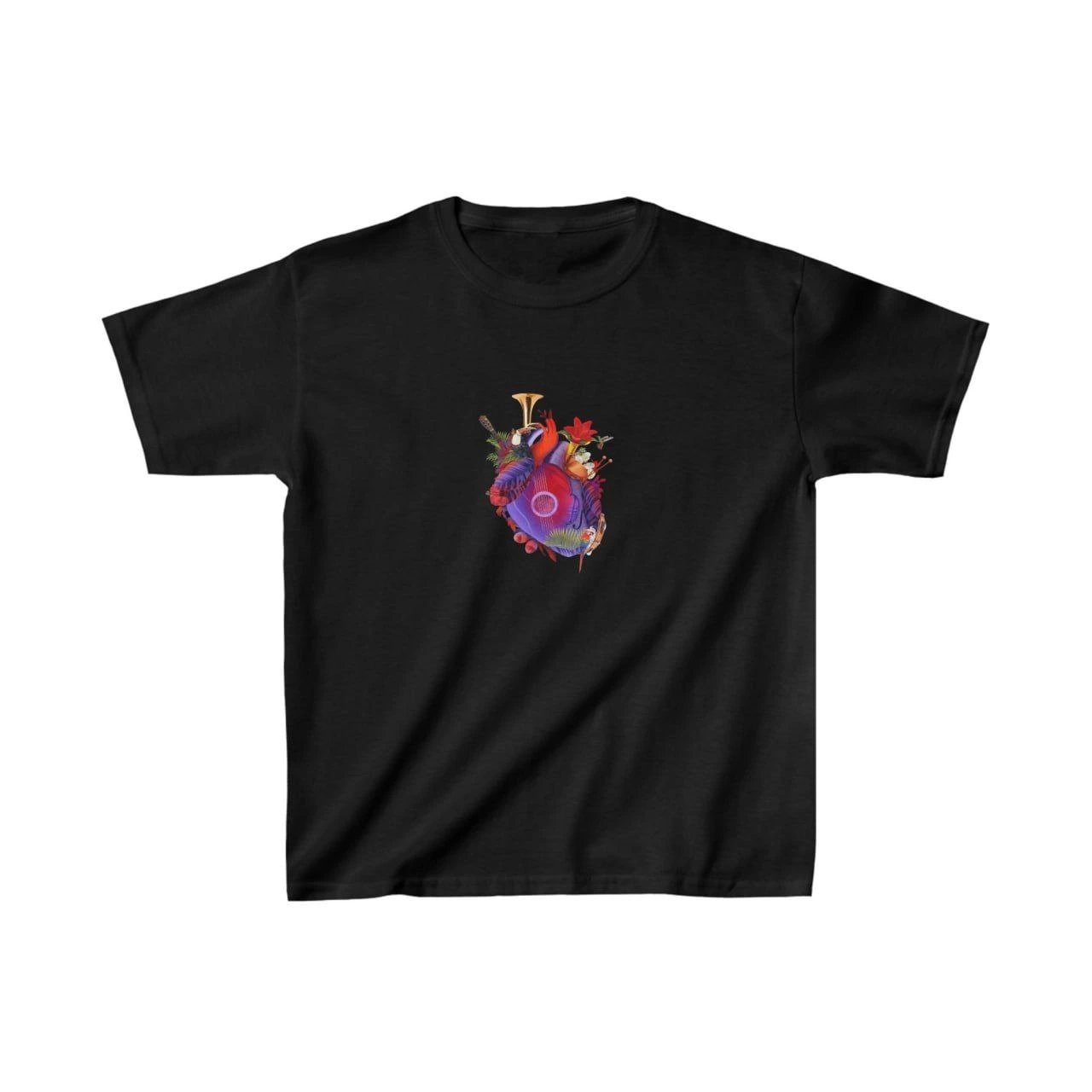 ASSEMA Unisex Çocuk Baskılı T-Shirt - Siyah