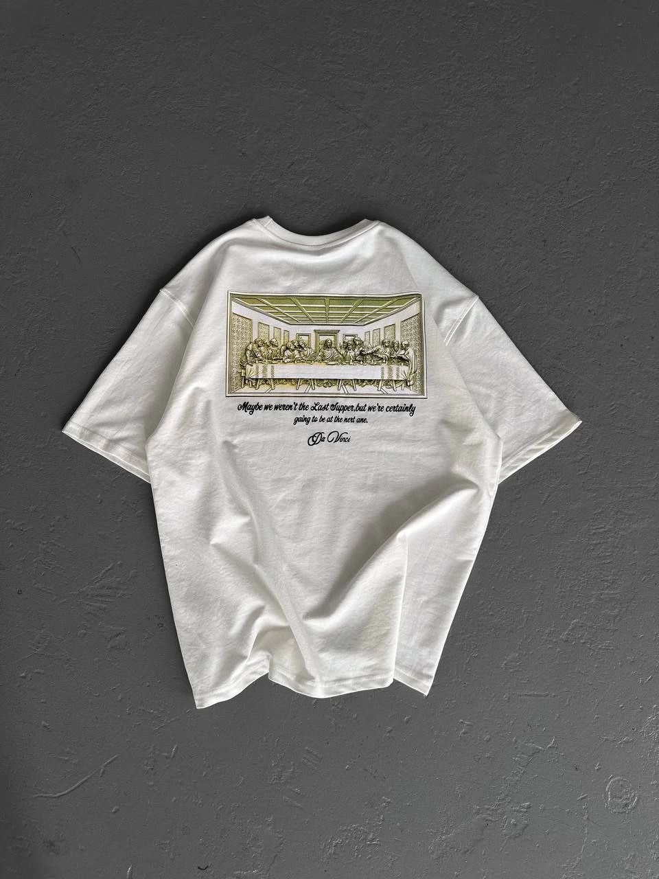 ASSEMA Erkek Baskılı T-Shirt Kısa Kol Bisiklet Yaka Regular Fit Rahat Kalıp Günlük Tişört - Beyaz