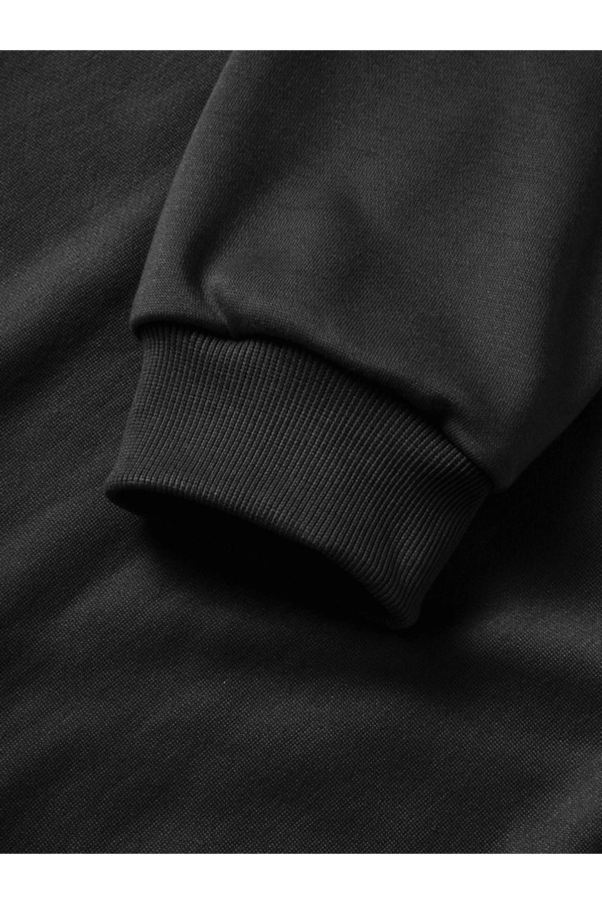 ASSEMA 10 Kasıma Özel Üç İplik Kapüşonlu Baskılı SweatShirt - Siyah