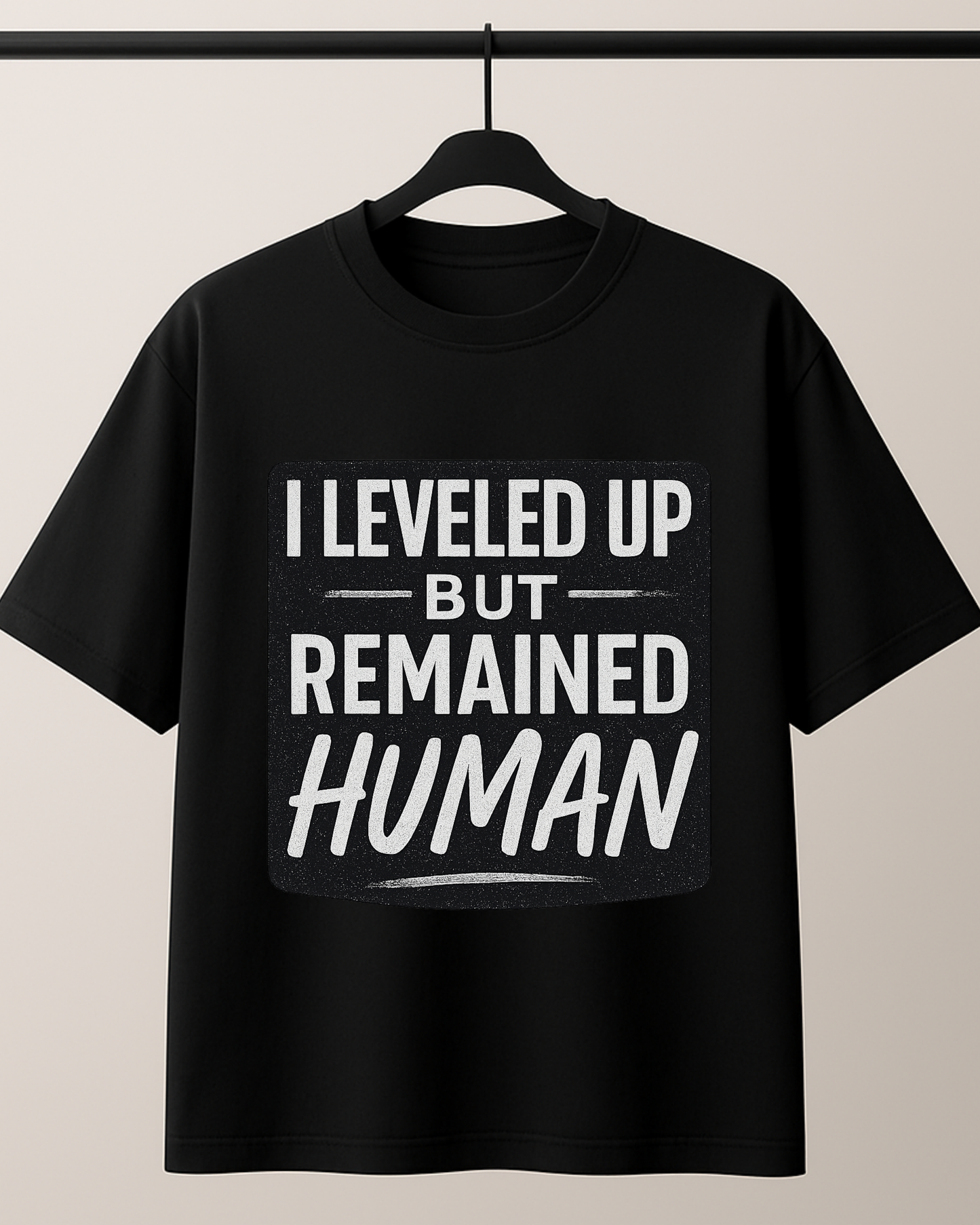 ASSEMA Level Atladım İnsan Kaldım Baskılı T-shirt