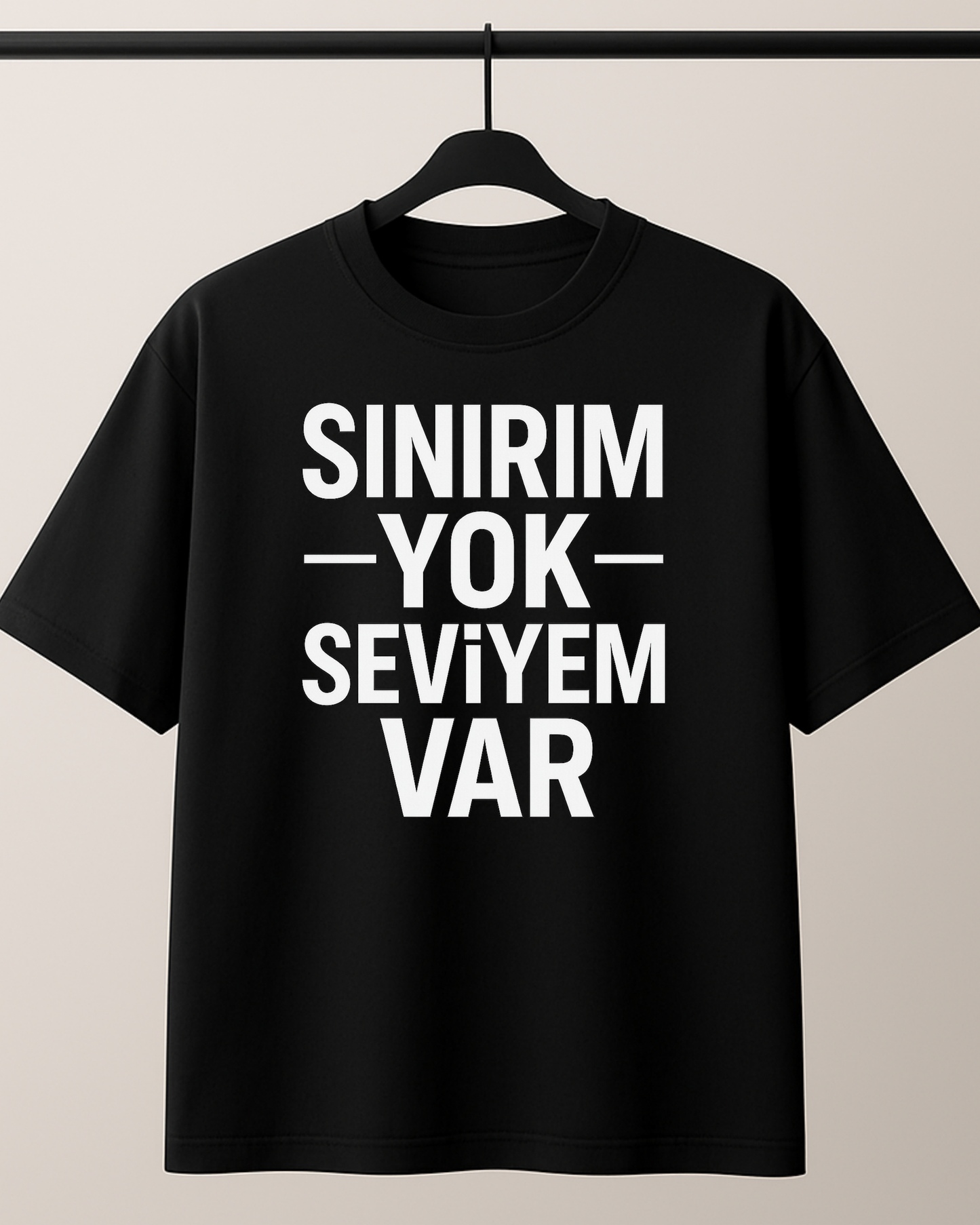 ASSEMA Sınırım Yok Seviyem Var Baskılı T-shirt