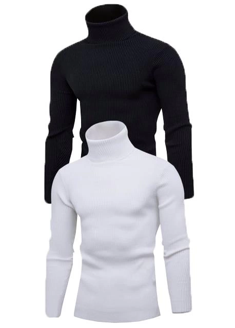 ASSEMA Erkek 2 Adet Kaşkorse Boğazlı Full Likralı Fitilli Slimfit Body