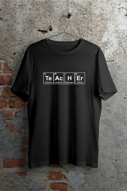 ASSEMA 24 Kasım Öğretmenler Günü Baskılı Özel T-shirt - Siyah