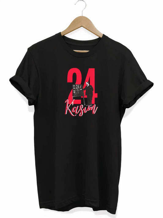ASSEMA 24 Kasım Öğretmenler Günü Baskılı Unisex T-shirt - Siyah