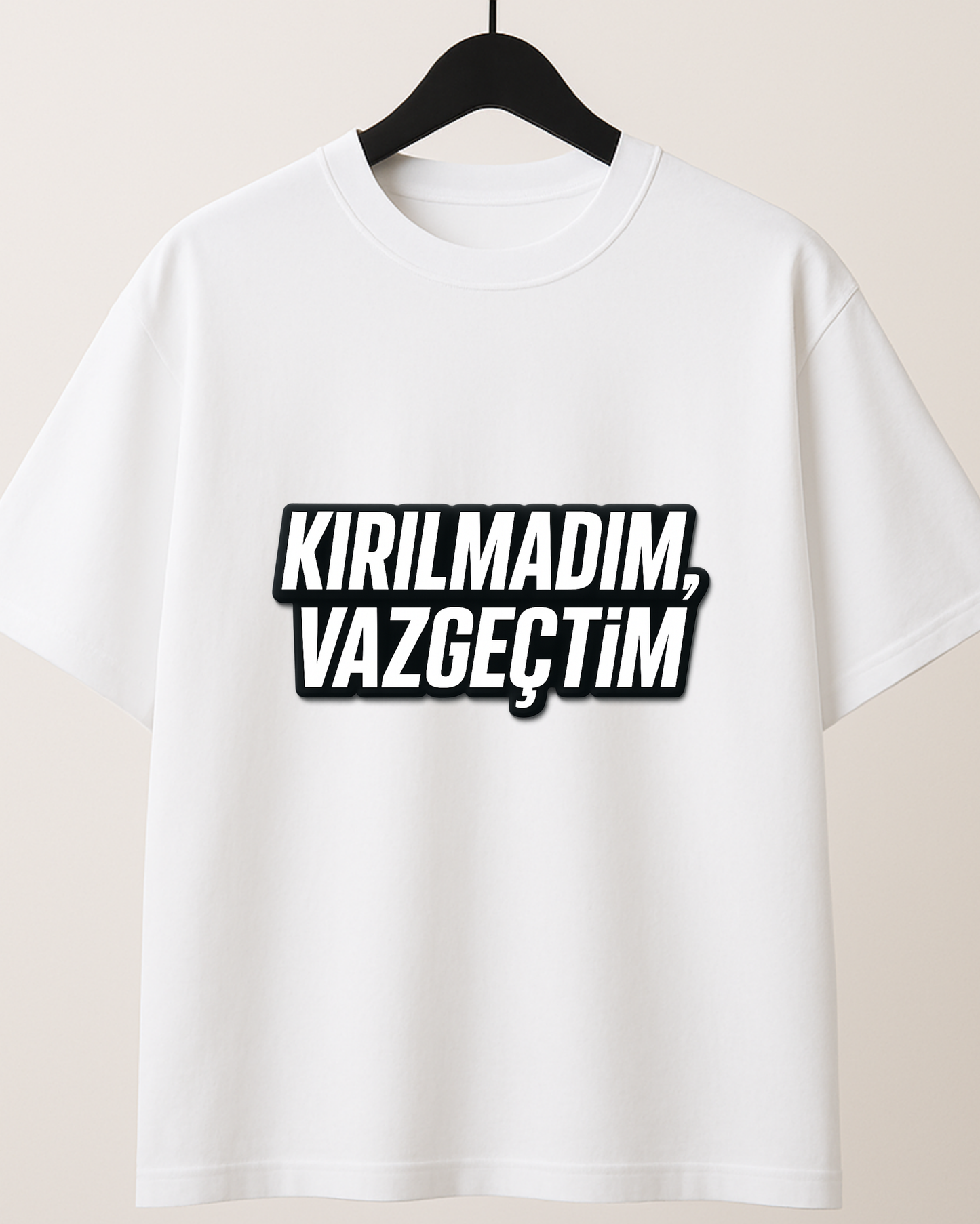 ASSEMA Kırılmadım Vazgeçtim Baskılı T-shirt