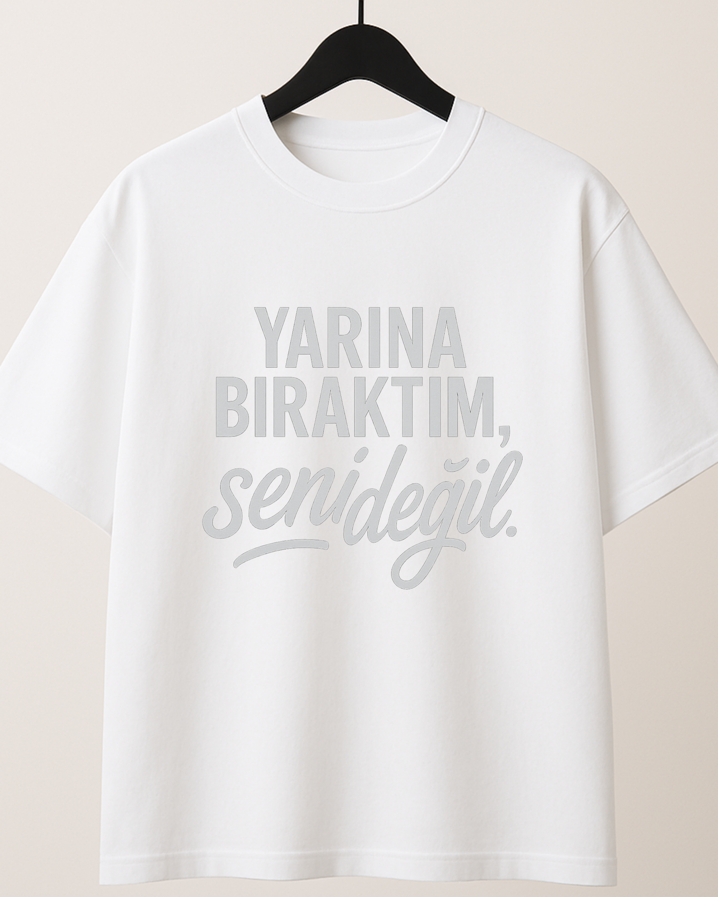 ASSEMA Yarına Bıraktım Seni Değil Baskılı T-shirt