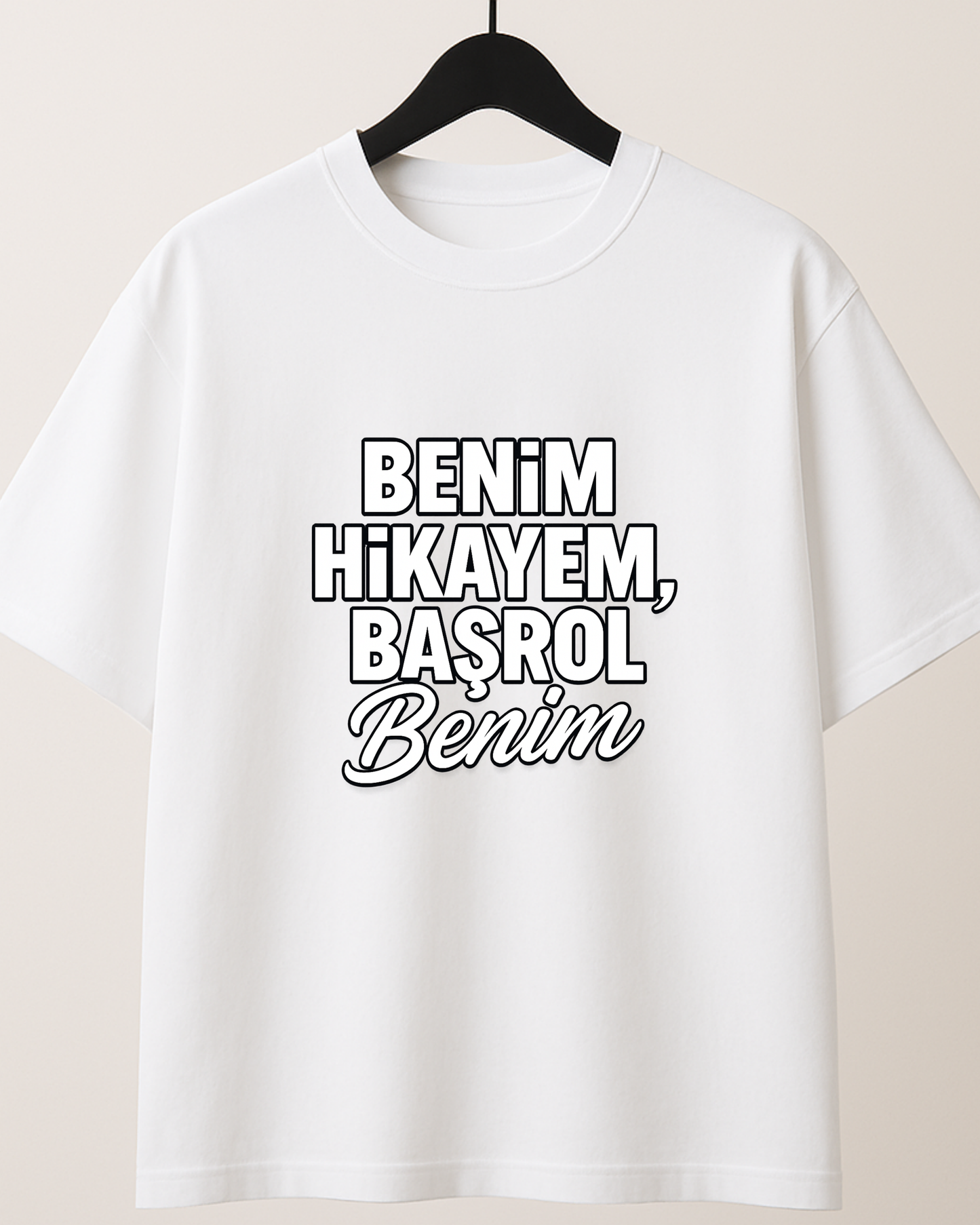 ASSEMA Benim Hikayem Başrol Benim Baskılı T-shirt