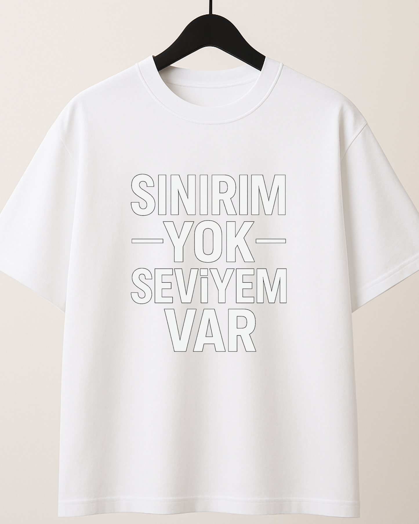 ASSEMA Sınırım Yok Seviyem Var Baskılı T-shirt
