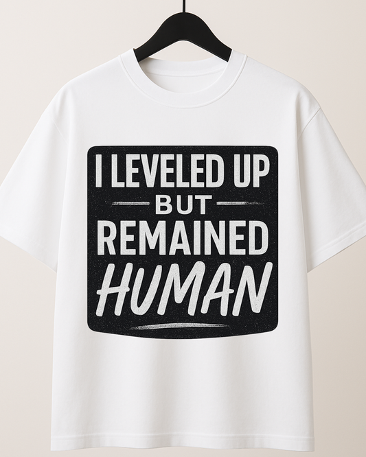ASSEMA Level Atladım İnsan Kaldım Baskılı T-shirt