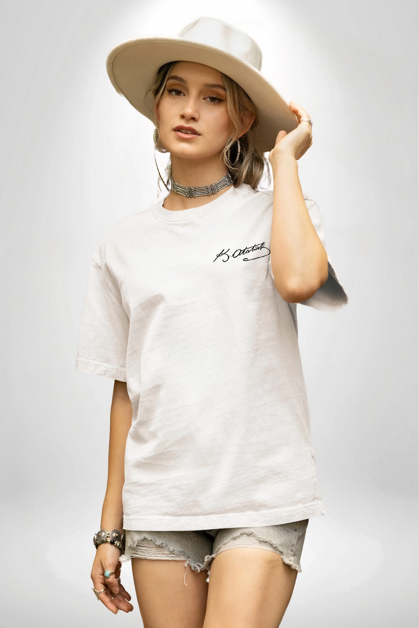 ASSEMA 30 Ağustos Unisex Baskılı T-shirt - Beyaz