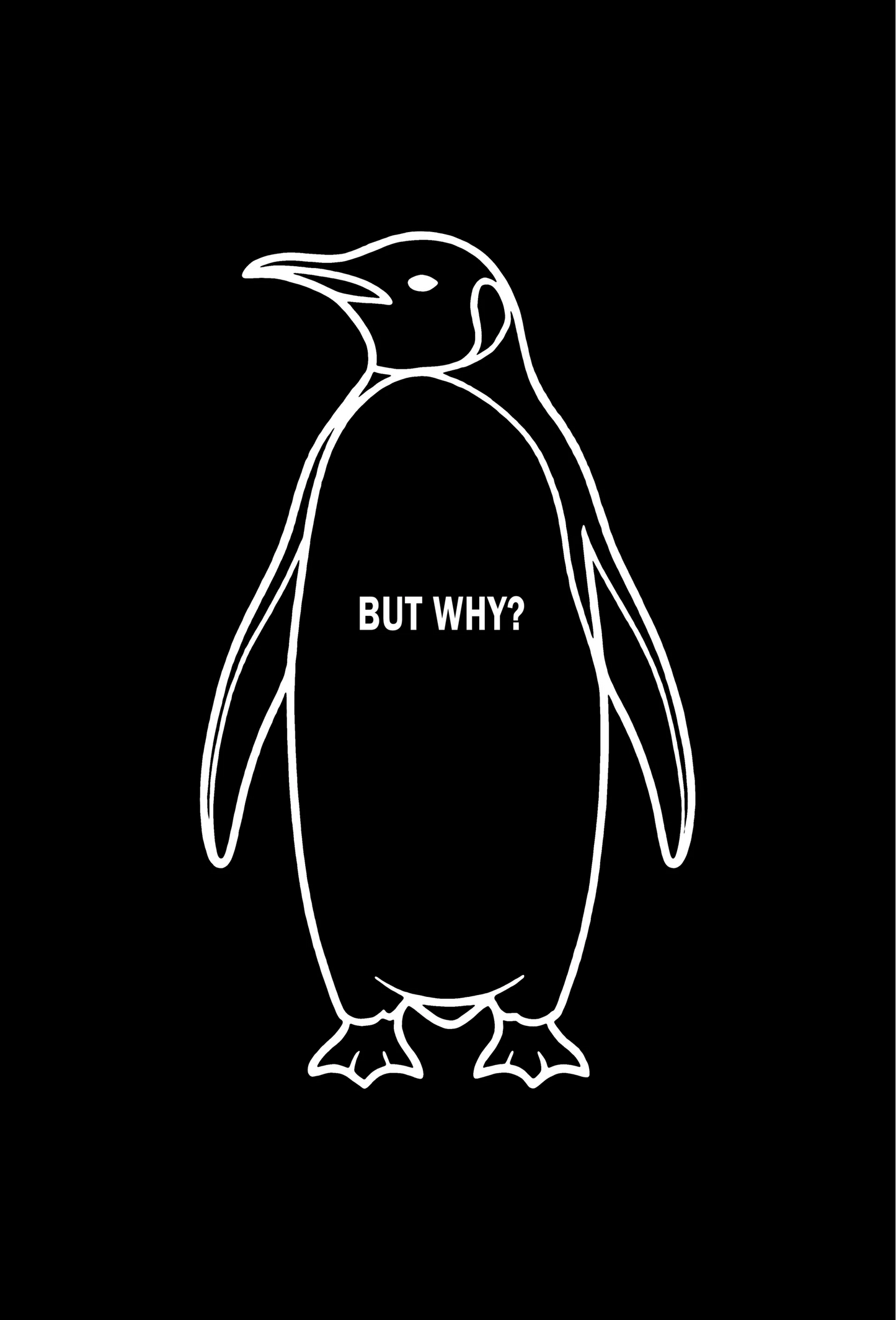 ASSEMA Erkek Nihilist Penguen Özel Tasarım Pamuklu Oversize Kapüşonlu Sweatshirt - Siyah