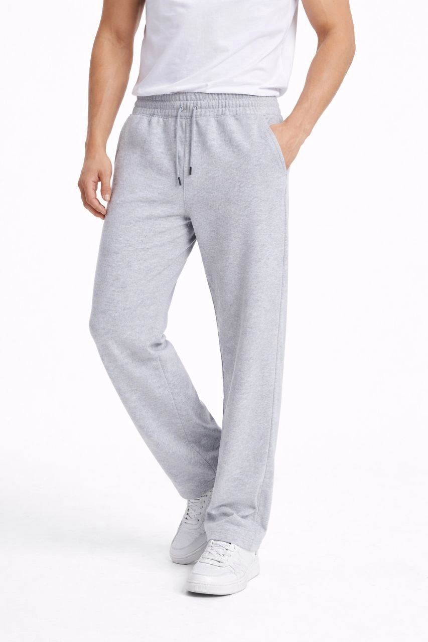 ASSEMA Erkek Düz Paça Beli Lastikli Eşofman Alt Pantalon - Gri