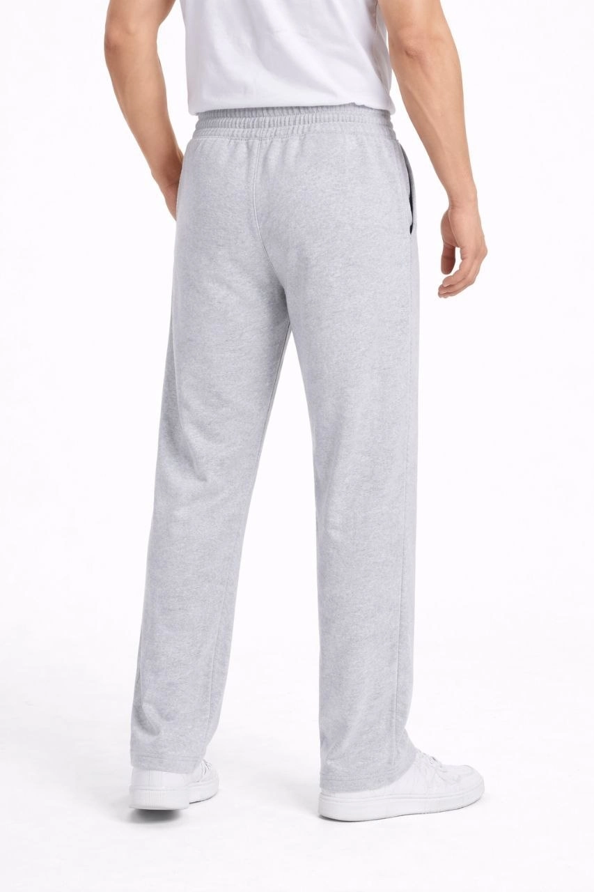 ASSEMA Erkek Düz Paça Beli Lastikli Eşofman Alt Pantalon - Gri