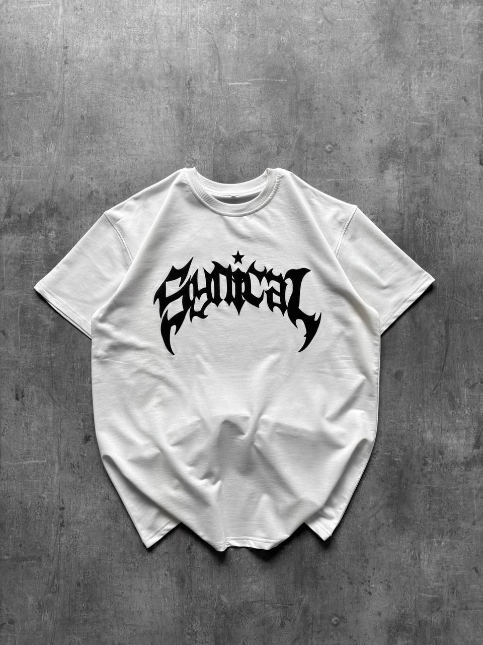 ASSEMA Kadın Bisiklet Yaka Ön Baskılı Kısa Kollu Tişört Streetwear Günlük Basic Pamuklu T-shirt - Beyaz