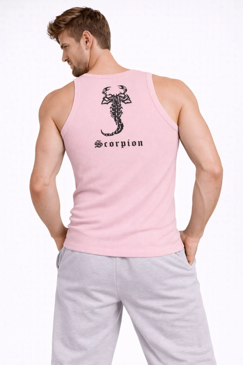 ASSEMA Erkek Spor Fitilli Atlet 3'lü Set Mint Yeşili Pembe Bebek Mavisi Slim Fit Kaşkorse Arka