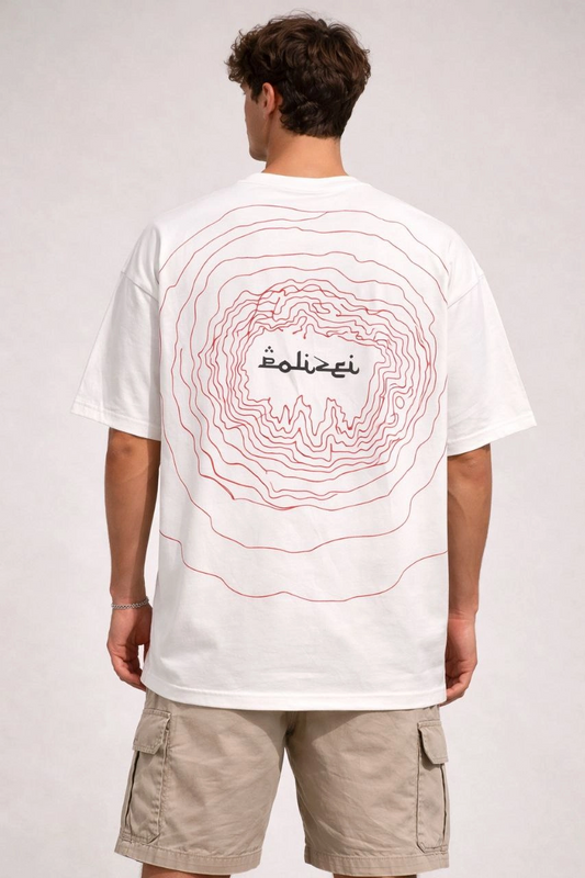 ASSEMA Erkek Bisiklet Yaka Baskılı Kısa Kollu Tişört Streetwear Günlük Basic Pamuklu T-shirt - Beyaz