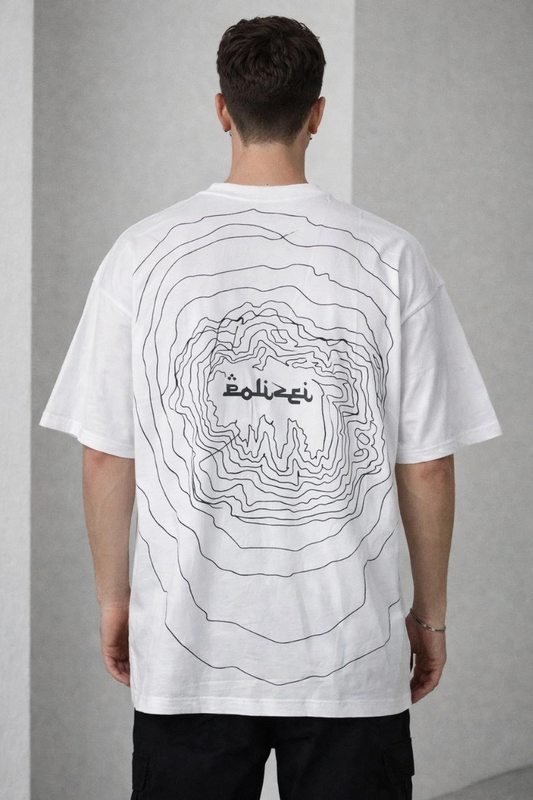 ASSEMA Erkek Bisiklet Yaka Baskılı Kısa Kollu Tişört Streetwear Günlük Basic Pamuklu T-shirt - Beyaz