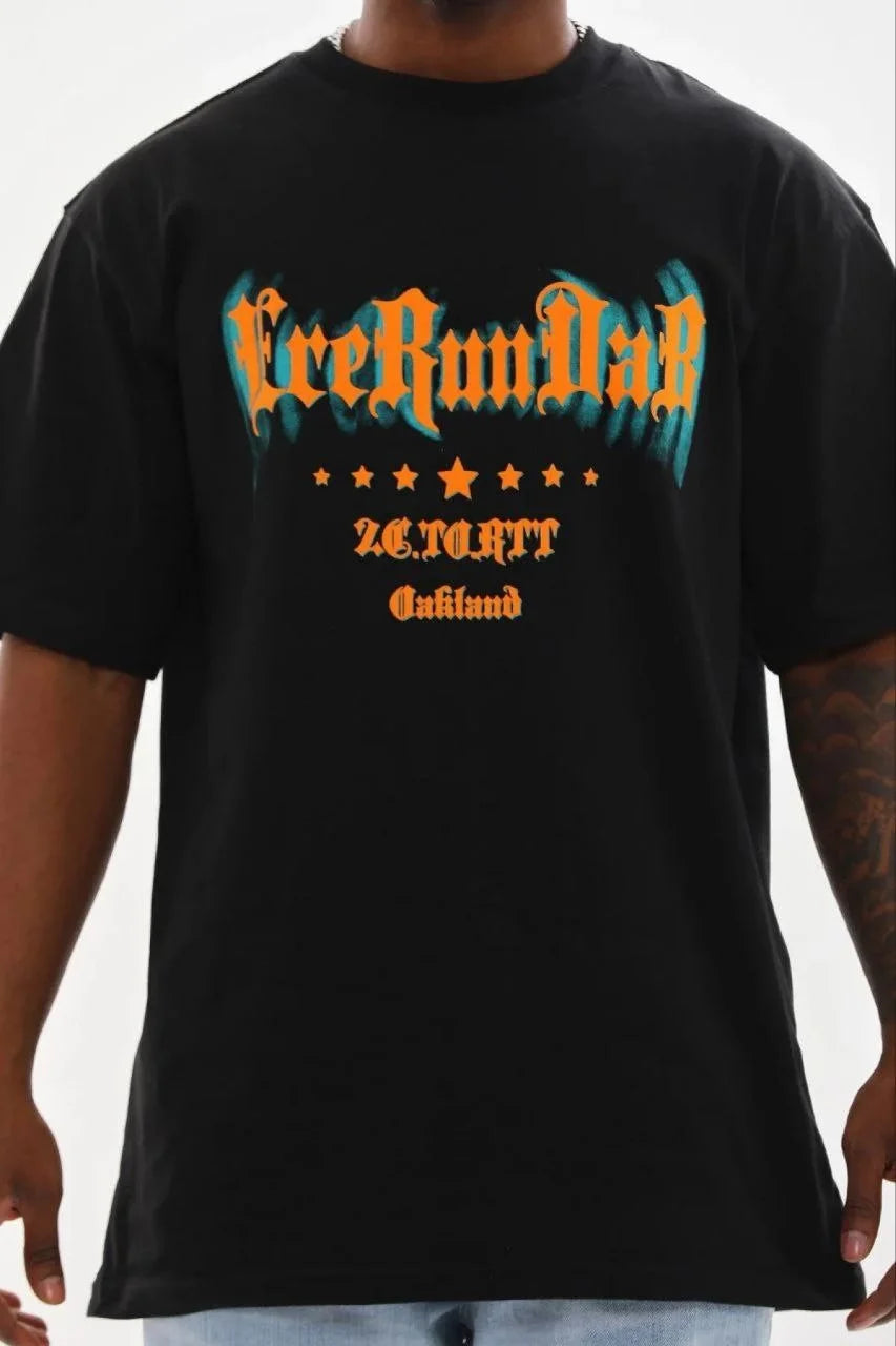 ASSEMA Erkek Baskılı T-Shirt Kısa Kol Bisiklet Yaka Regular Fit Rahat Kalıp Günlük Tişört - Siyah