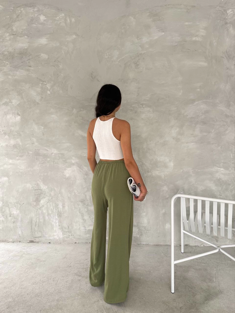 ASSEMA Kadın Ayrobin Oversize Kadın Pantalon - Mint Yeşili