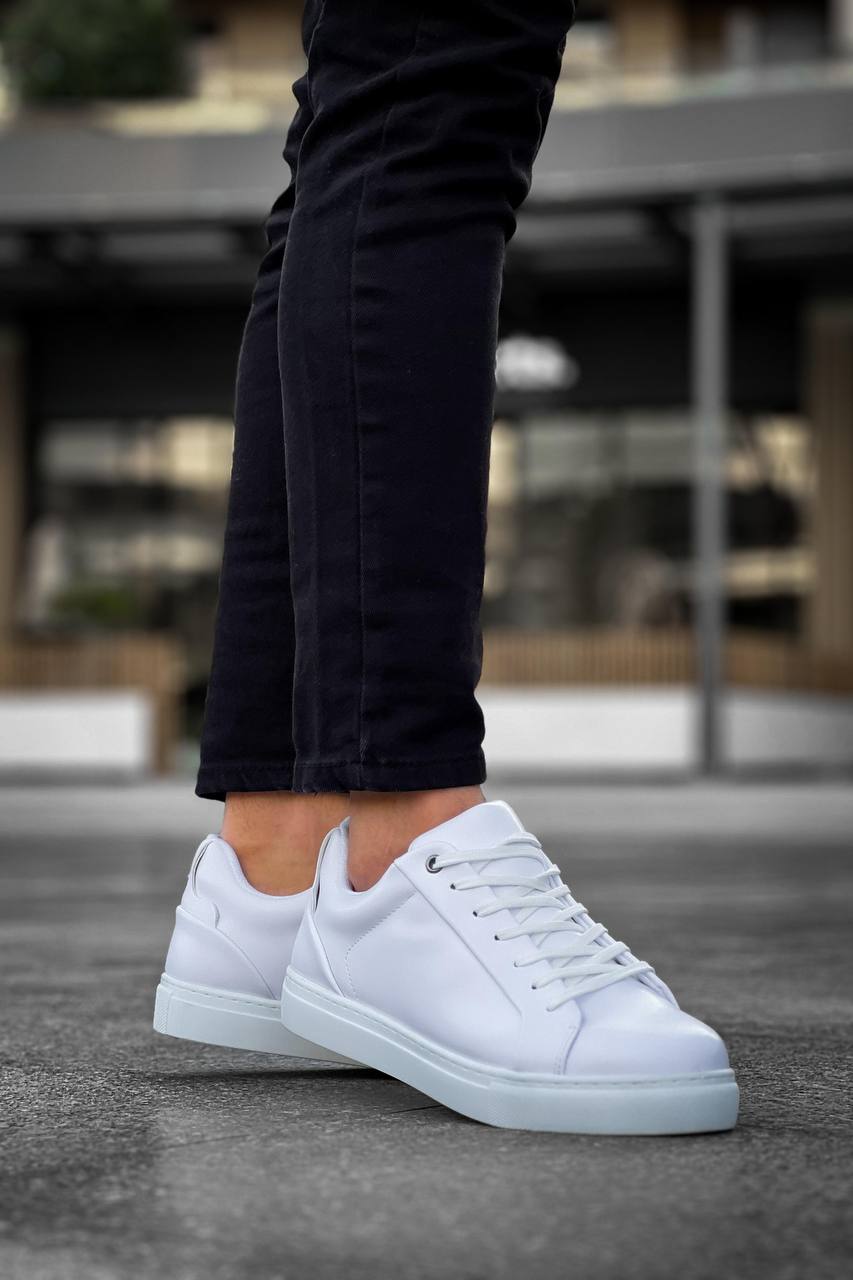 ASSEMA KB-BX1 Kuback Beyaz Cilt Yüksek Beyaz Taban Günlük Erkek Ayakkabı