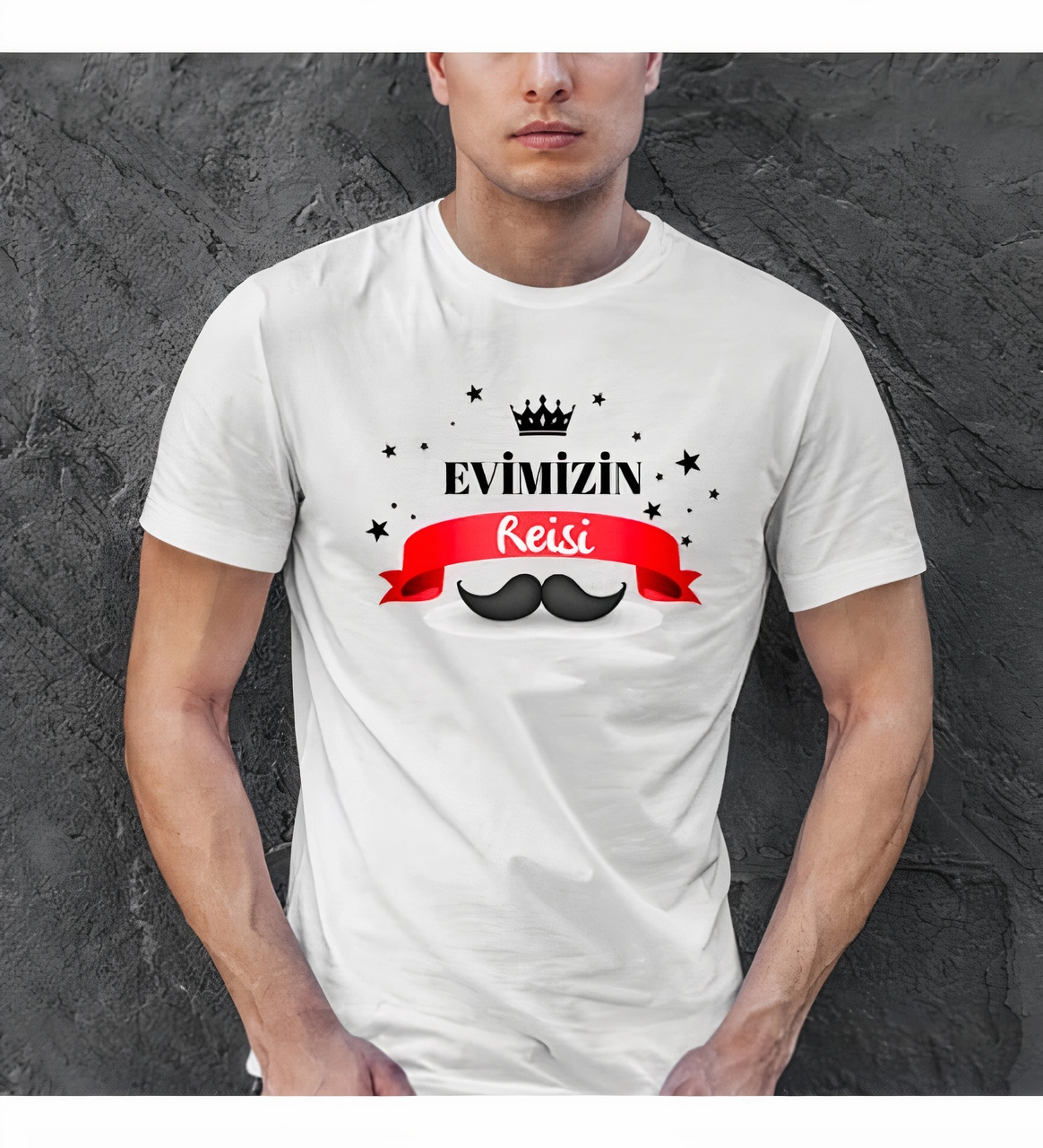 ASSEMA Babalar Günü Baskılı T-shirt - Beyaz